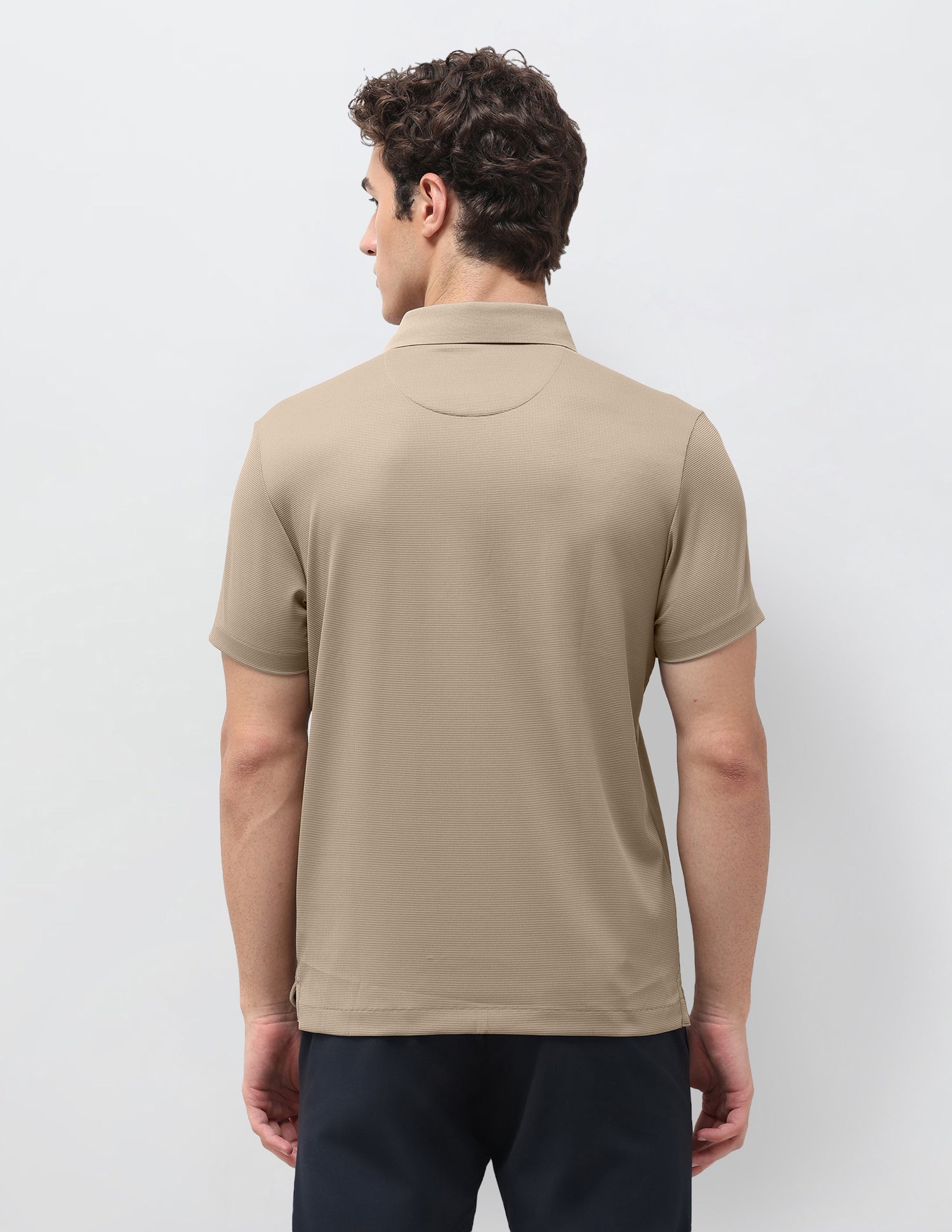 Slim Fit Solid Polo Shirt Tan - U.S. Polo Assn. India | Large
