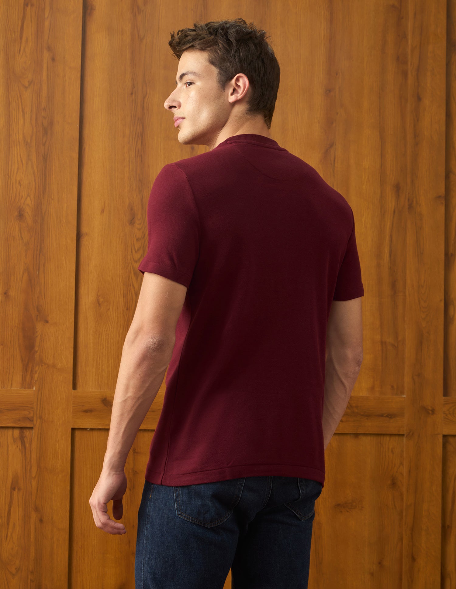 Brand Embroidered Slim Fit T-Shirt Maroon - U.S. Polo Assn. India | Large