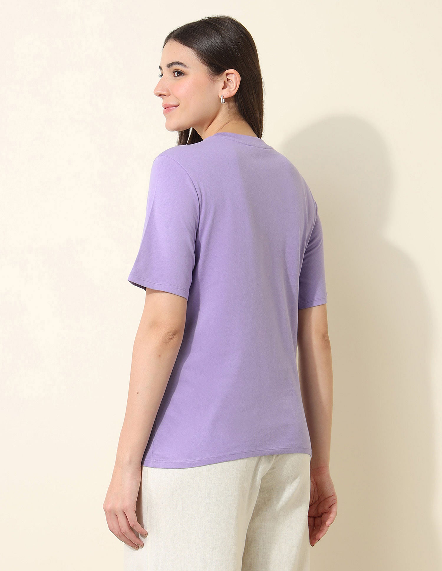 Boxy Fit Brand Printed T-Shirt Lavender - U.S. POLO ASSN. | Large