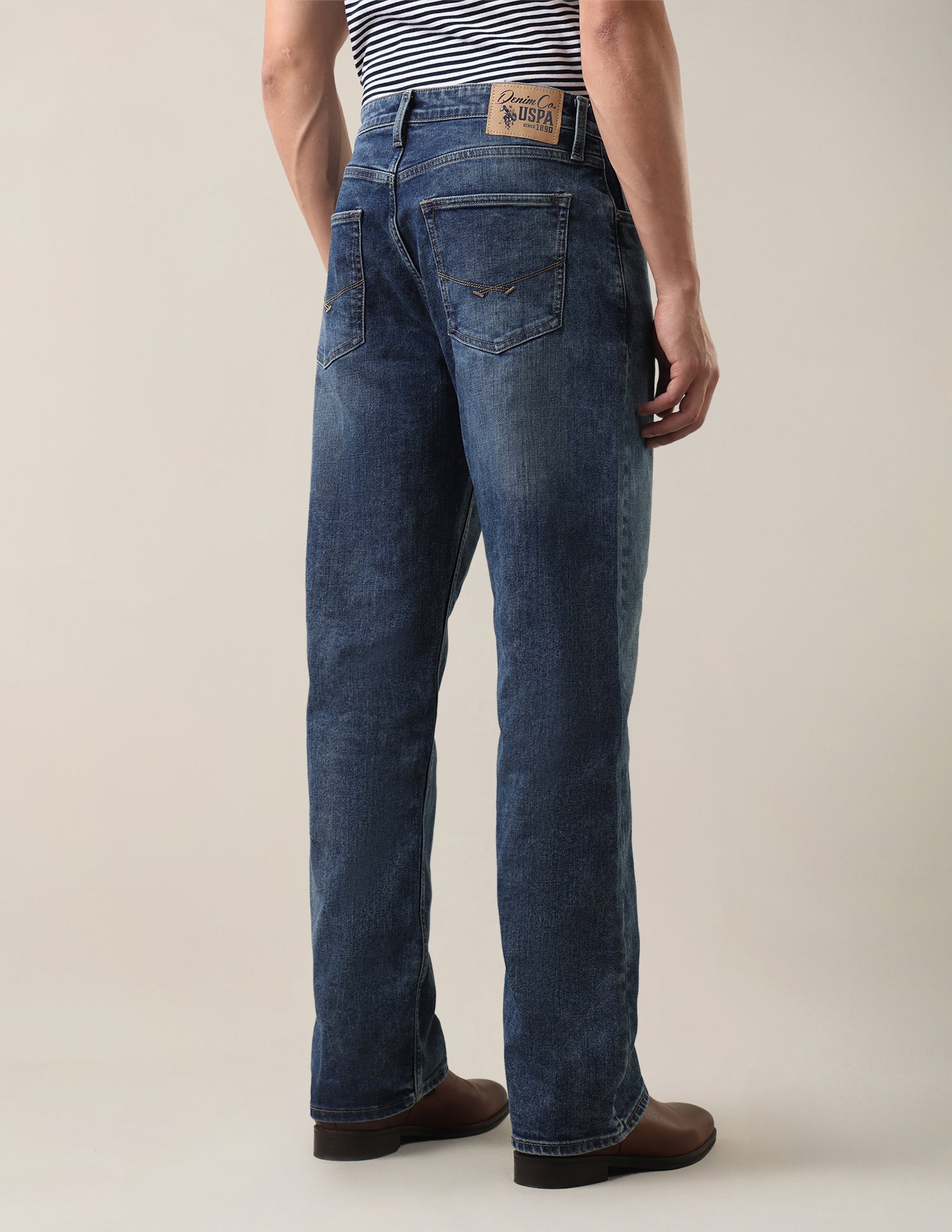 Logan Loose Straight Fit Blue Jeans Indigo - U.S. Polo Assn. India | Large