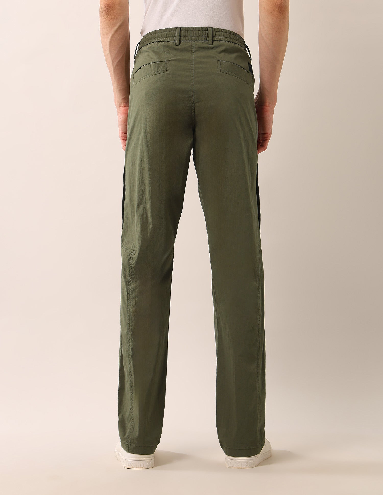 Mid Rise Riley Straight Fit Trousers Olive - U.S. Polo Assn. India | Large