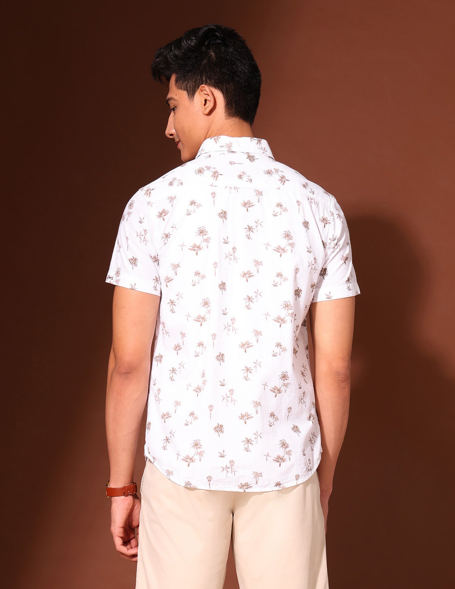 Tropical Printed Working Holiday Shirt Khaki - U.S. Polo Assn. India | Large