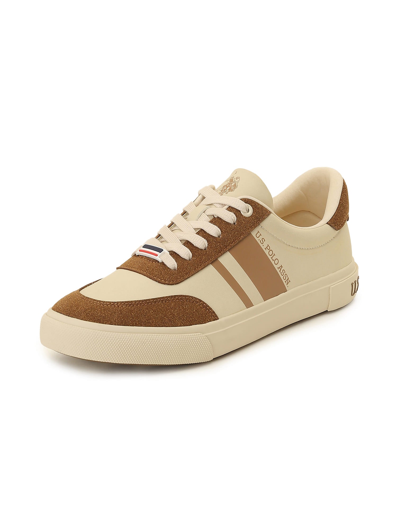 Men Krister 4.0 Colourblocked Sneakers Beige - U.S. Polo Assn. India | Large