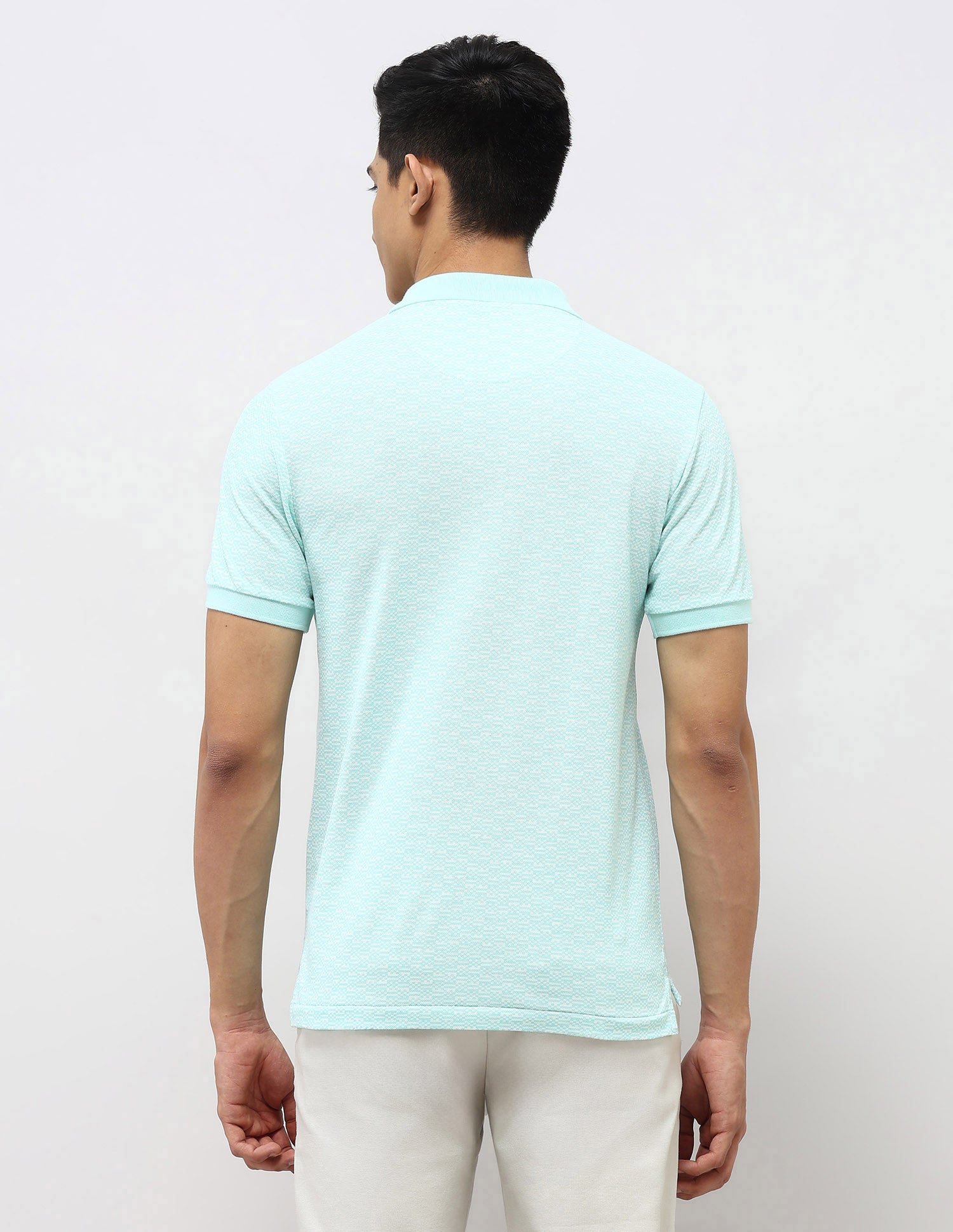 All Over Printed Slim Fit Polo Shirt Light Green - U.S. Polo Assn. India | Large