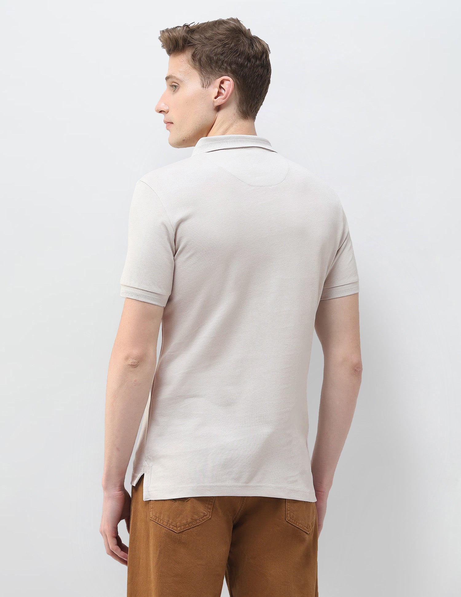 Solid Summer House Slim Fit Polo Shirt Light Grey - U.S. Polo Assn. India | Large