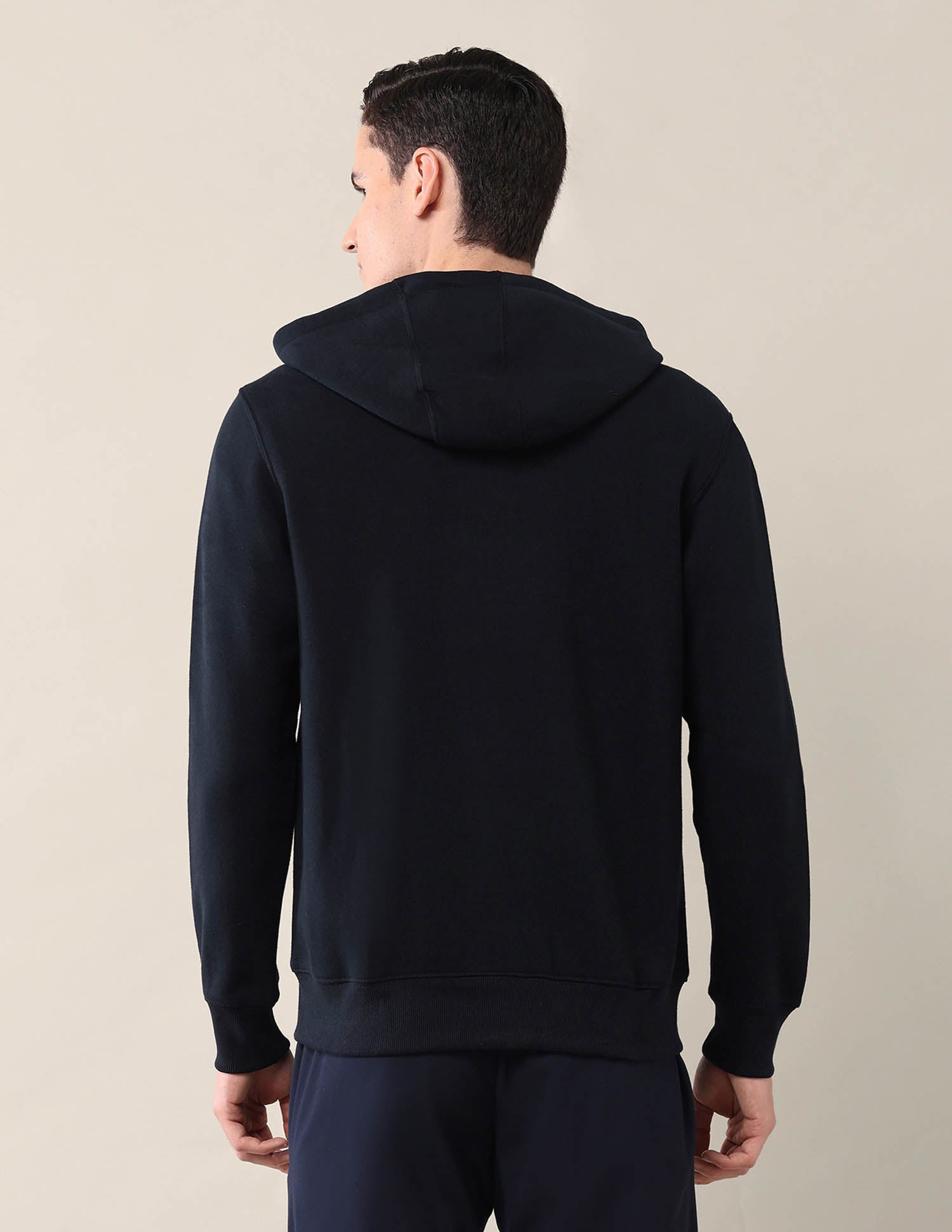 Solid Hooded Sweatshirt Navy - U.S. Polo Assn. India | Large