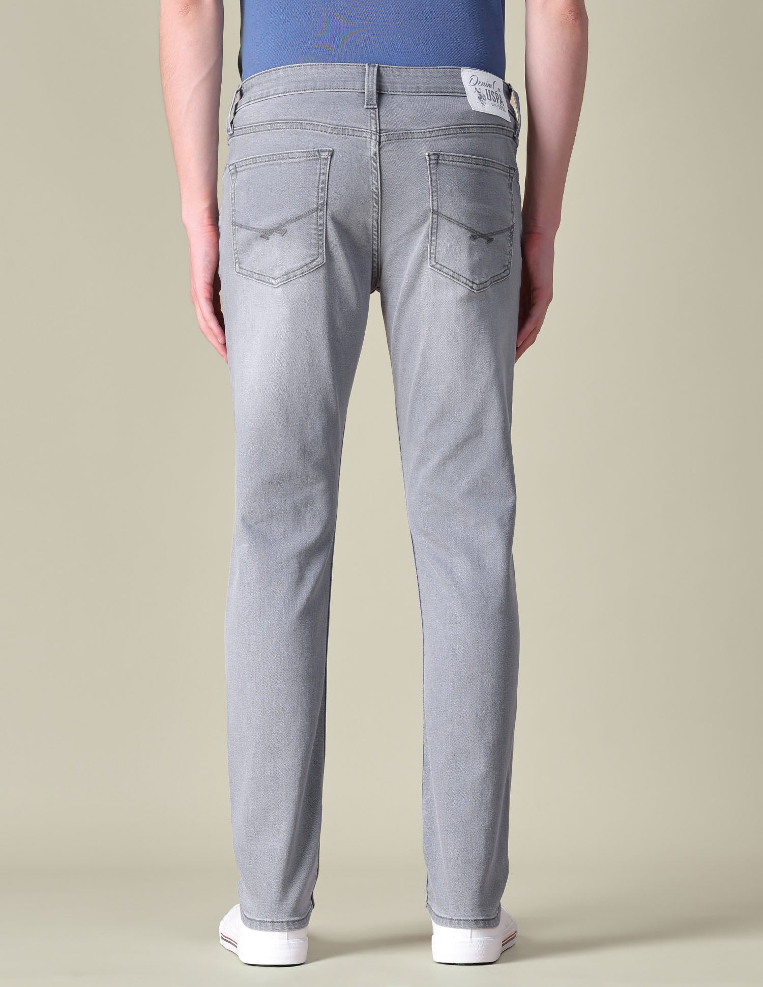 Slim Tapered Fit Grey Jeans Light Grey - U.S. POLO ASSN. | Large