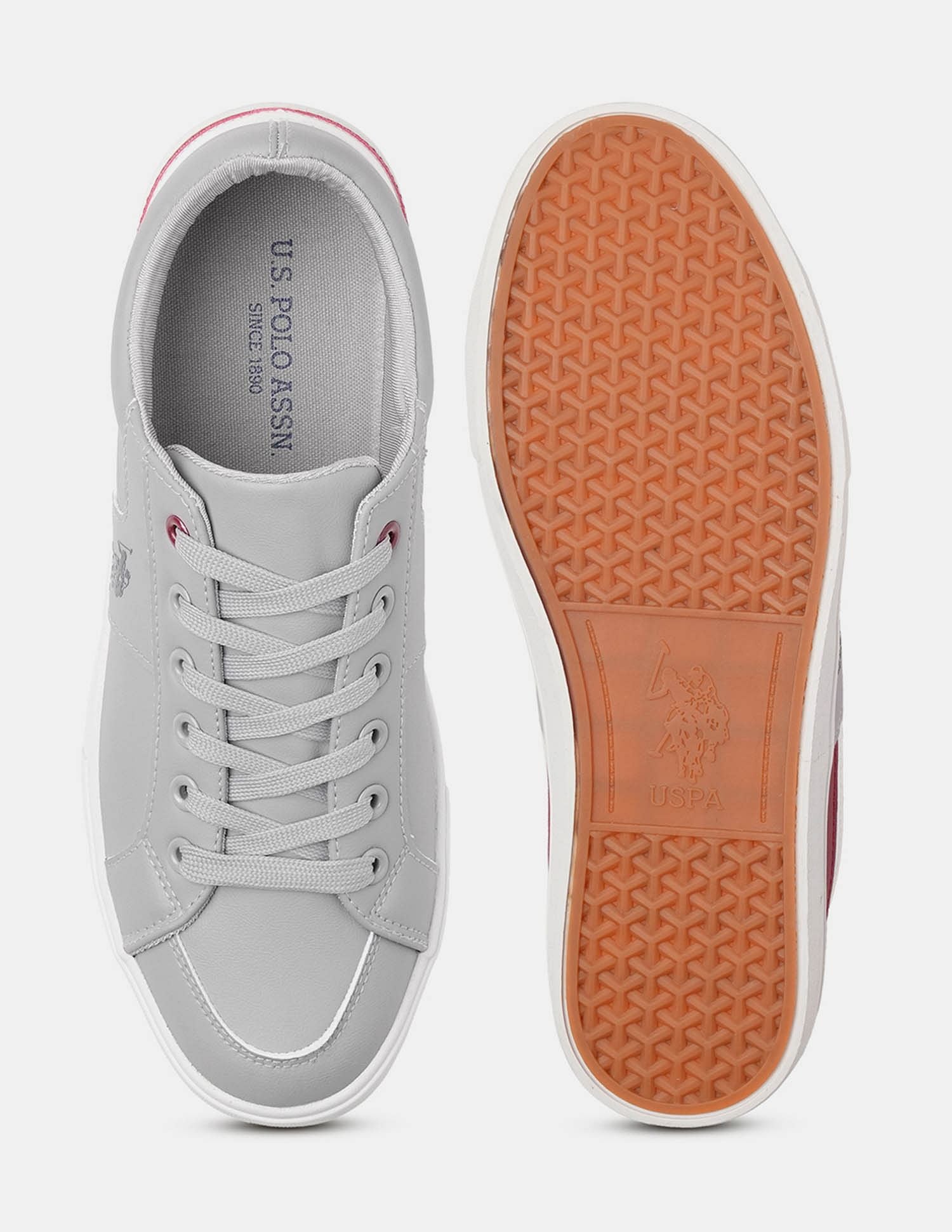 Men Clarkin 5.0 Colour Blocked Sneakers Grey - U.S. POLO ASSN. | Large