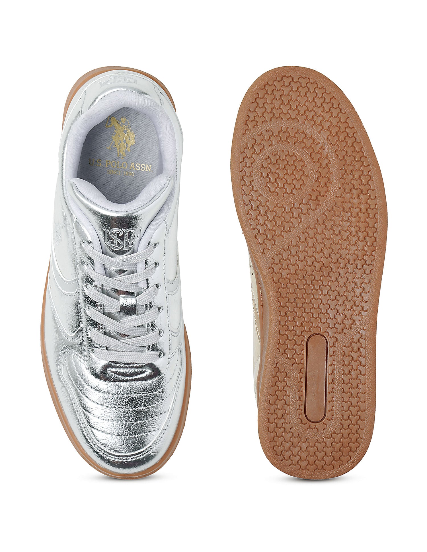 Colour Block Livia Sneakers Silver - U.S. POLO ASSN. | Large