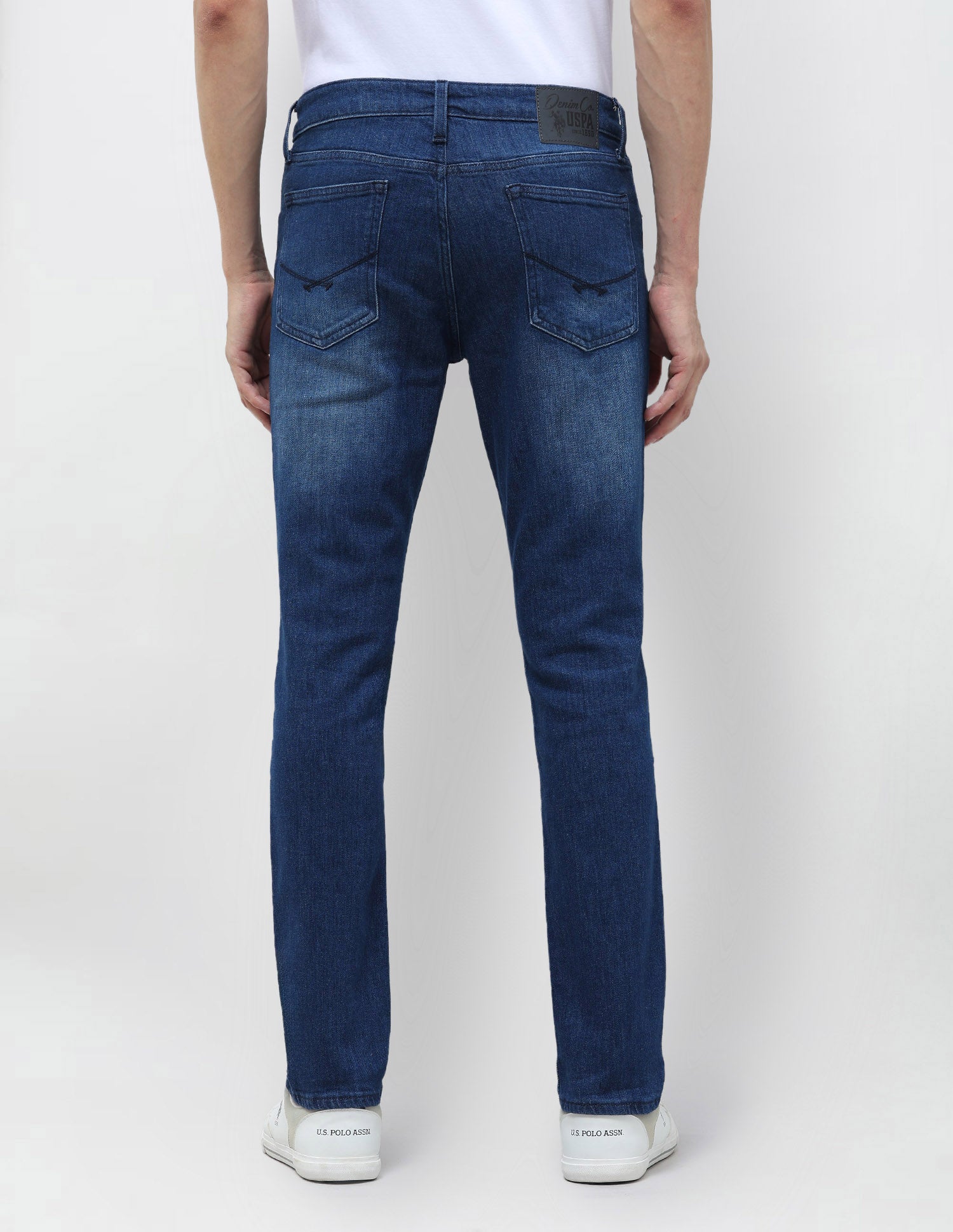 Brandon Slim Tapered Fit Whiskered Jeans Indigo - U.S. POLO ASSN. | Large