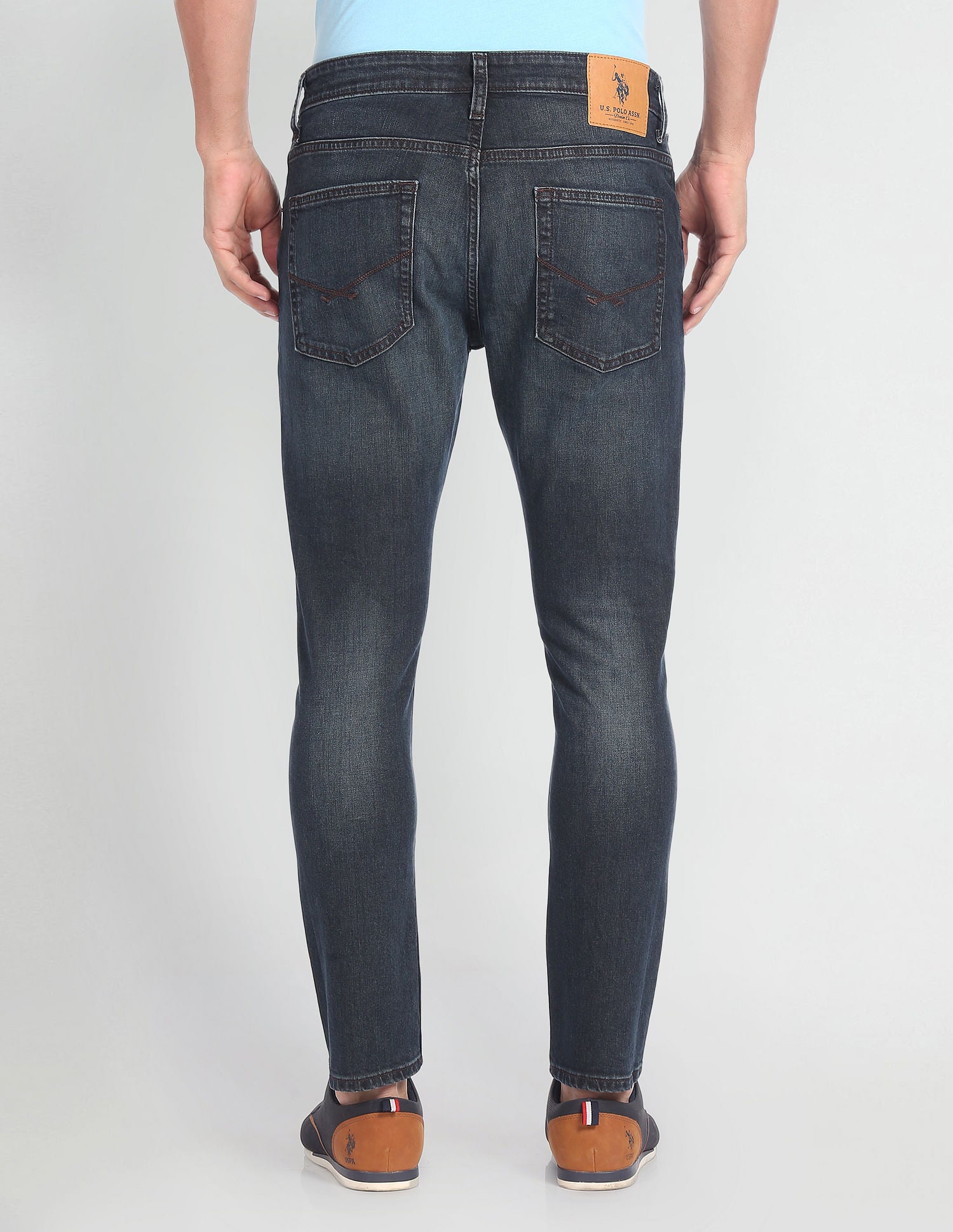 Henry Cropped Fit Mid Rise Jeans Dark Blue - U.S. Polo Assn. India | Large