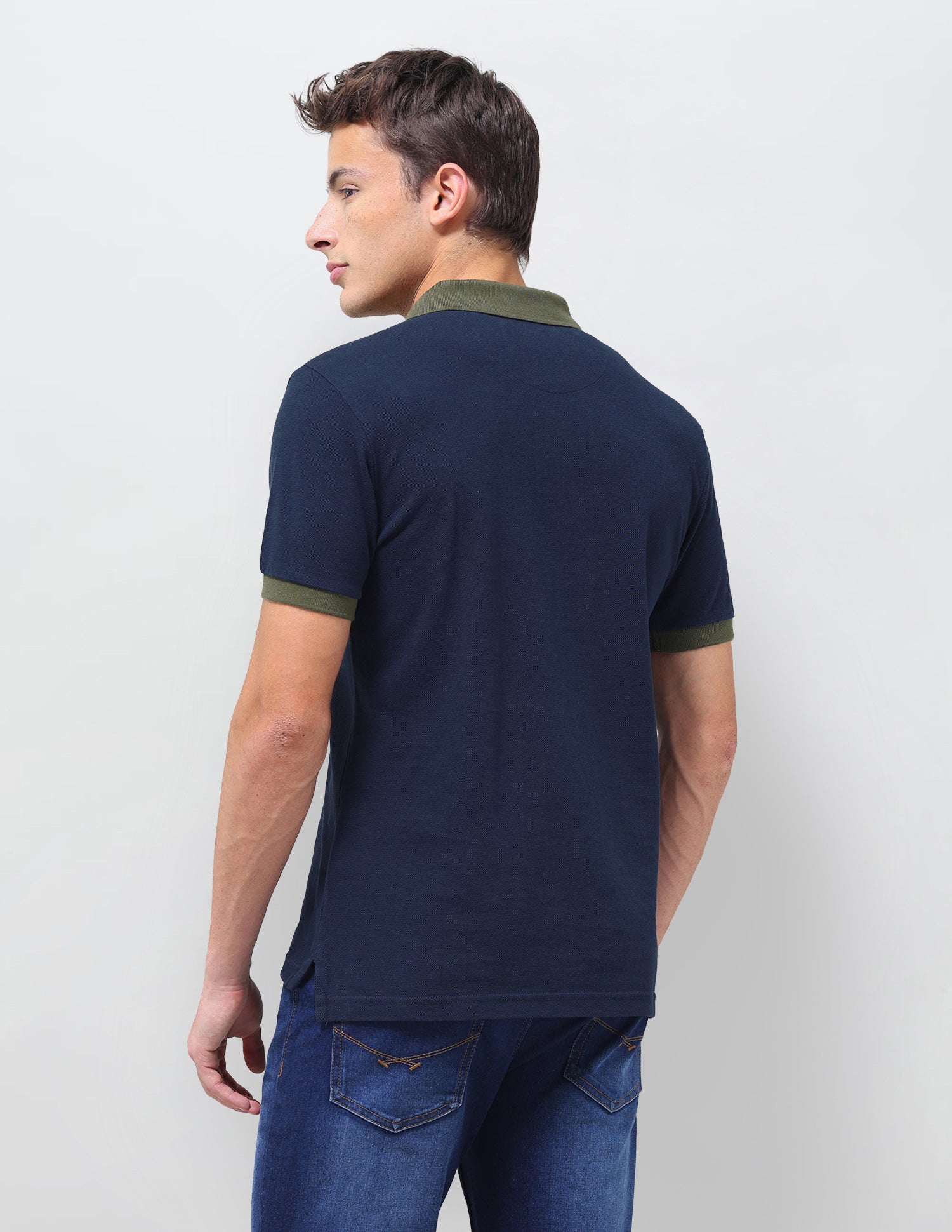Solid Regular Fit Polo Shirt Navy - U.S. Polo Assn. India | Large
