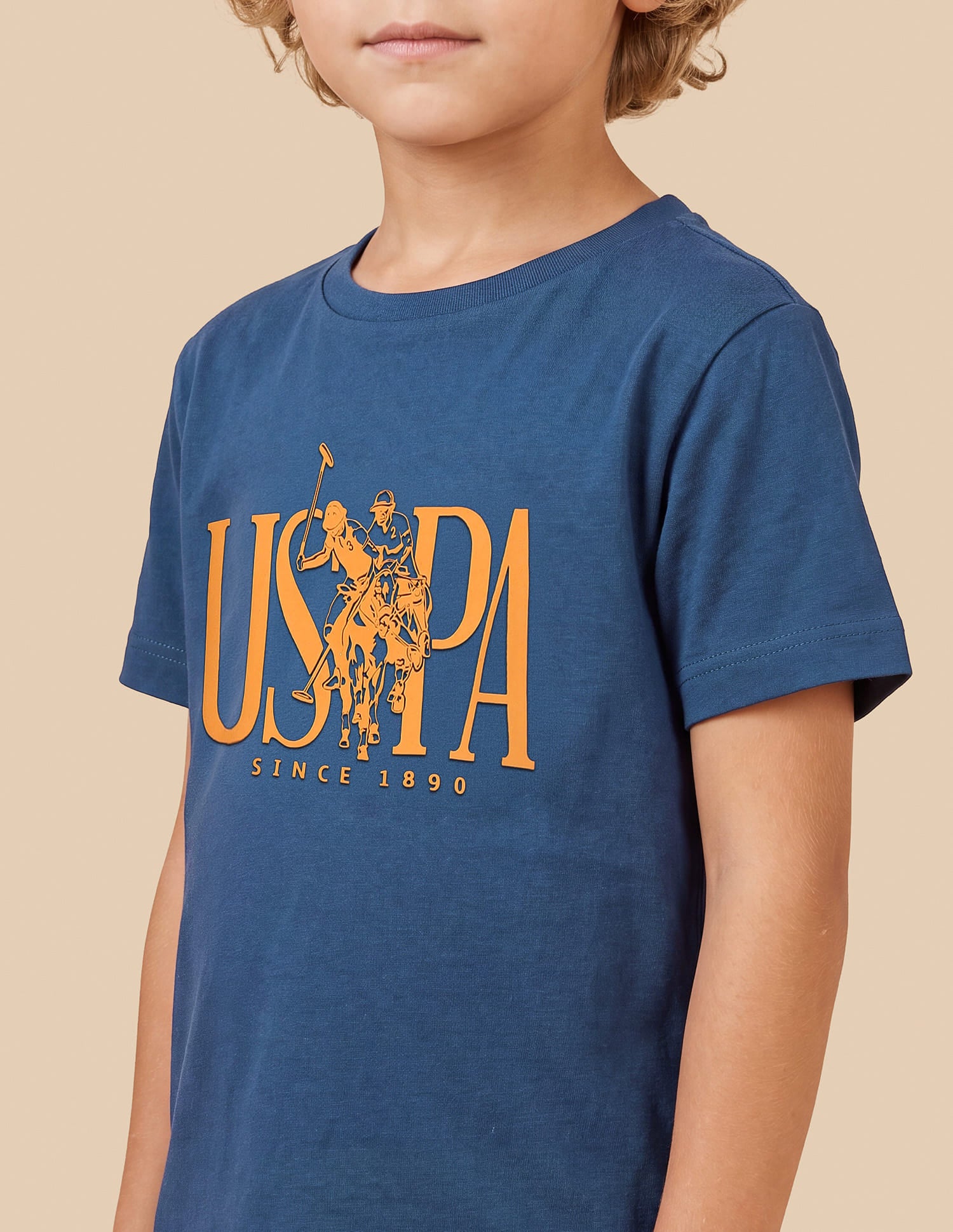 Brand Printed Regular Fit T-Shirt Blue - U.S. Polo Assn. India | Large