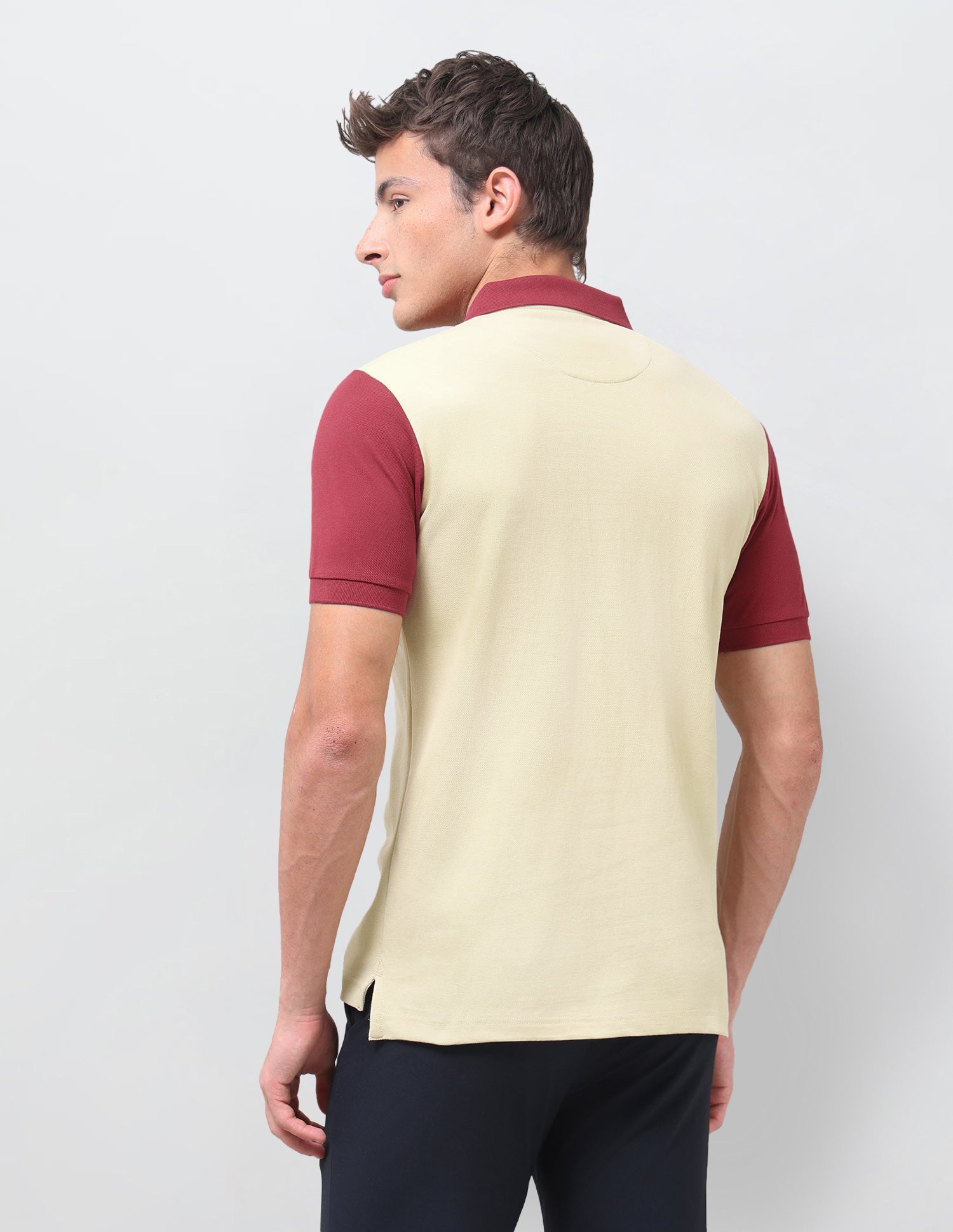 Brand Printed Regular Fit Polo Shirt Beige - U.S. Polo Assn. India | Large