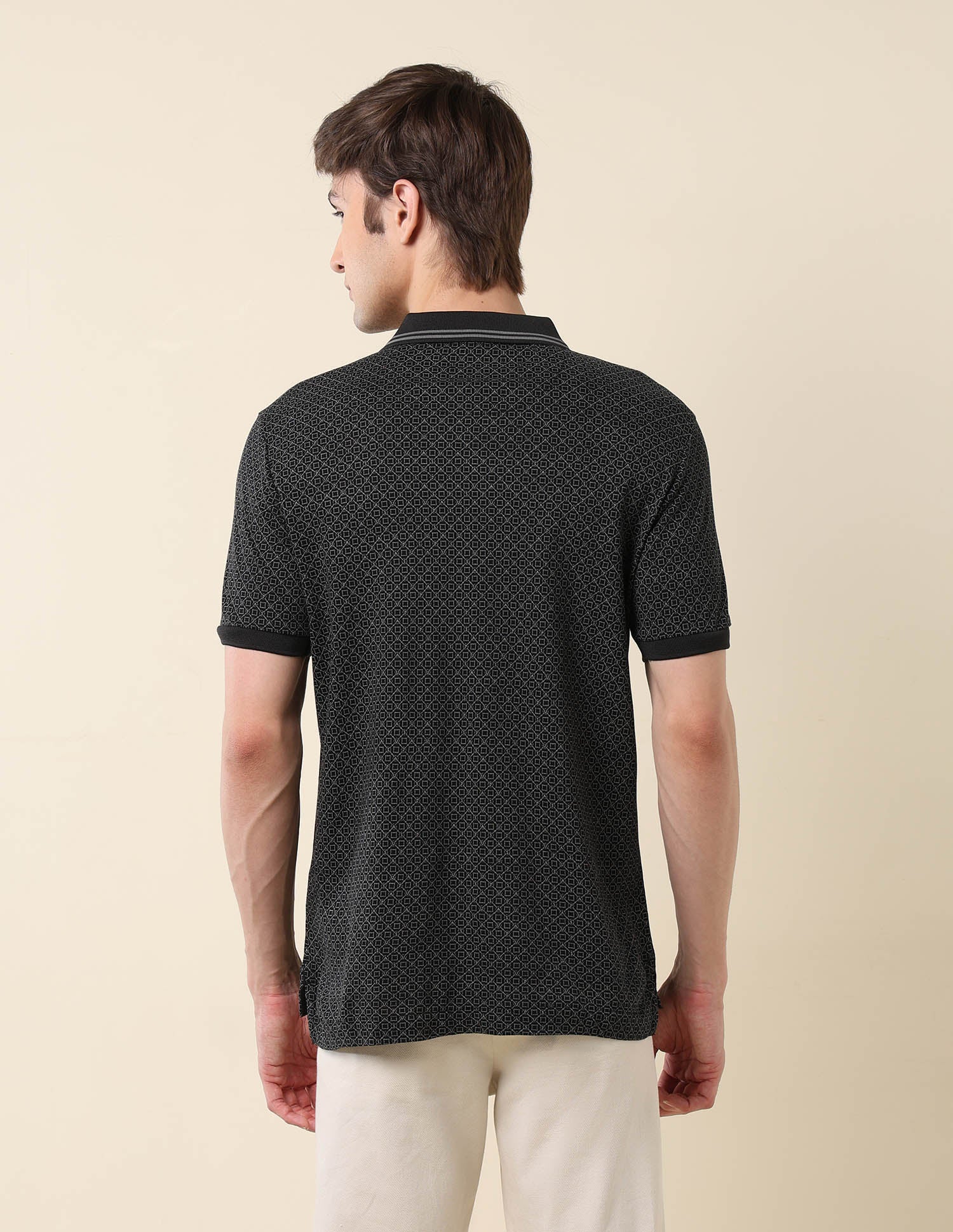 Pure Cotton Modern Monochrome Polo Shirt Black - U.S. Polo Assn. India | Large