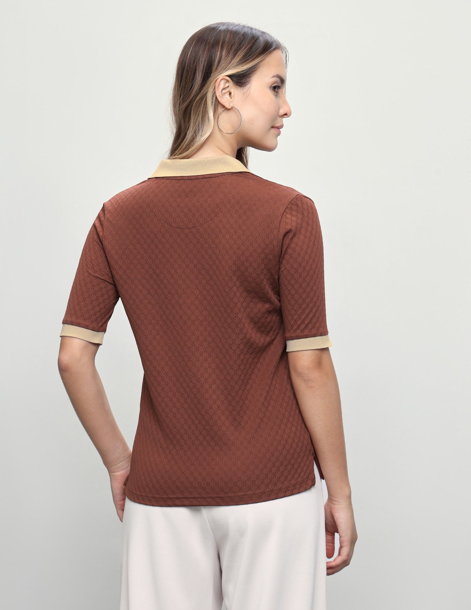 Textured Regular Fit Polo Shirt Rust - U.S. Polo Assn. India | Large