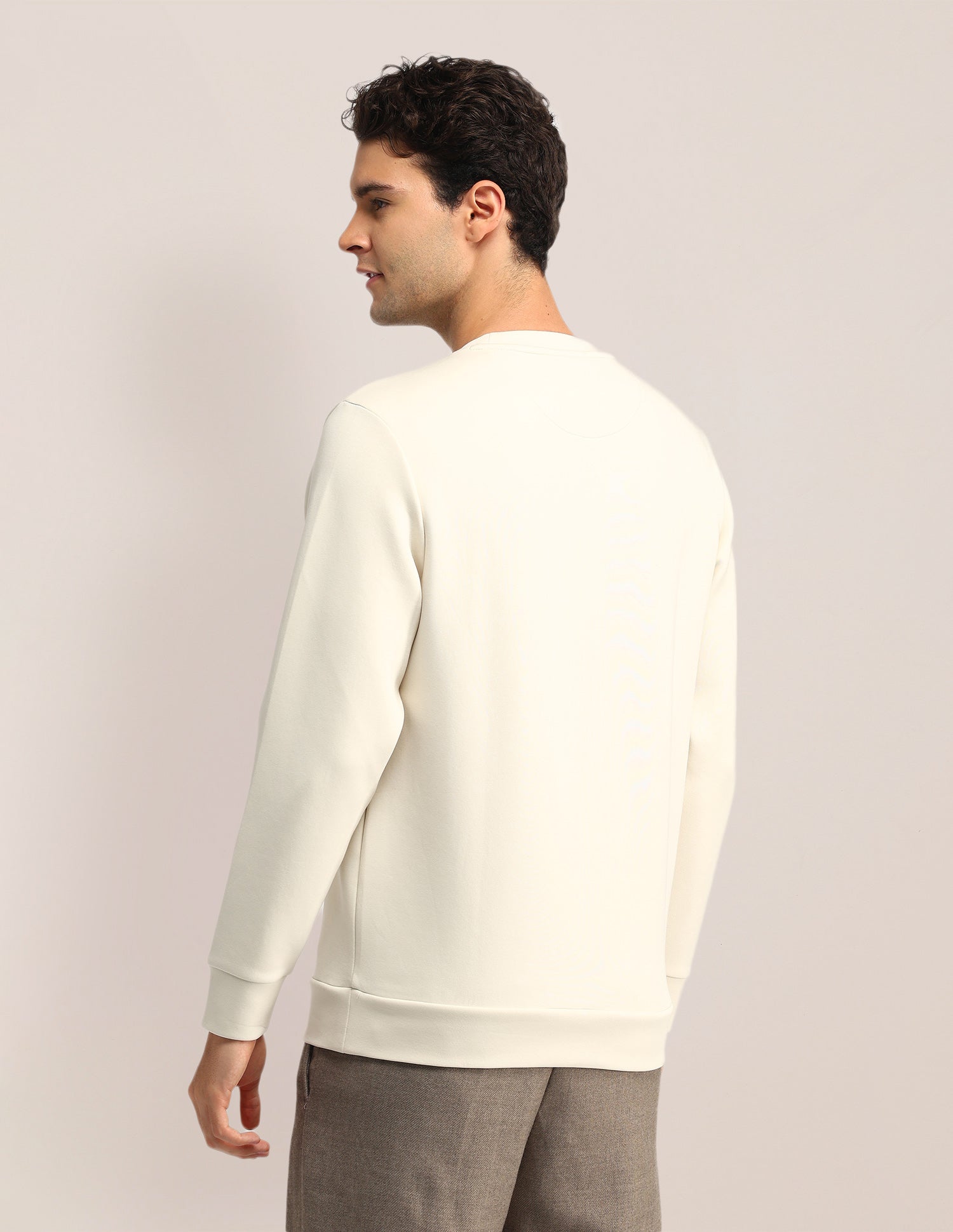 Brand Printed Regular Fit Sweatshirt White - U.S. Polo Assn. India | Large