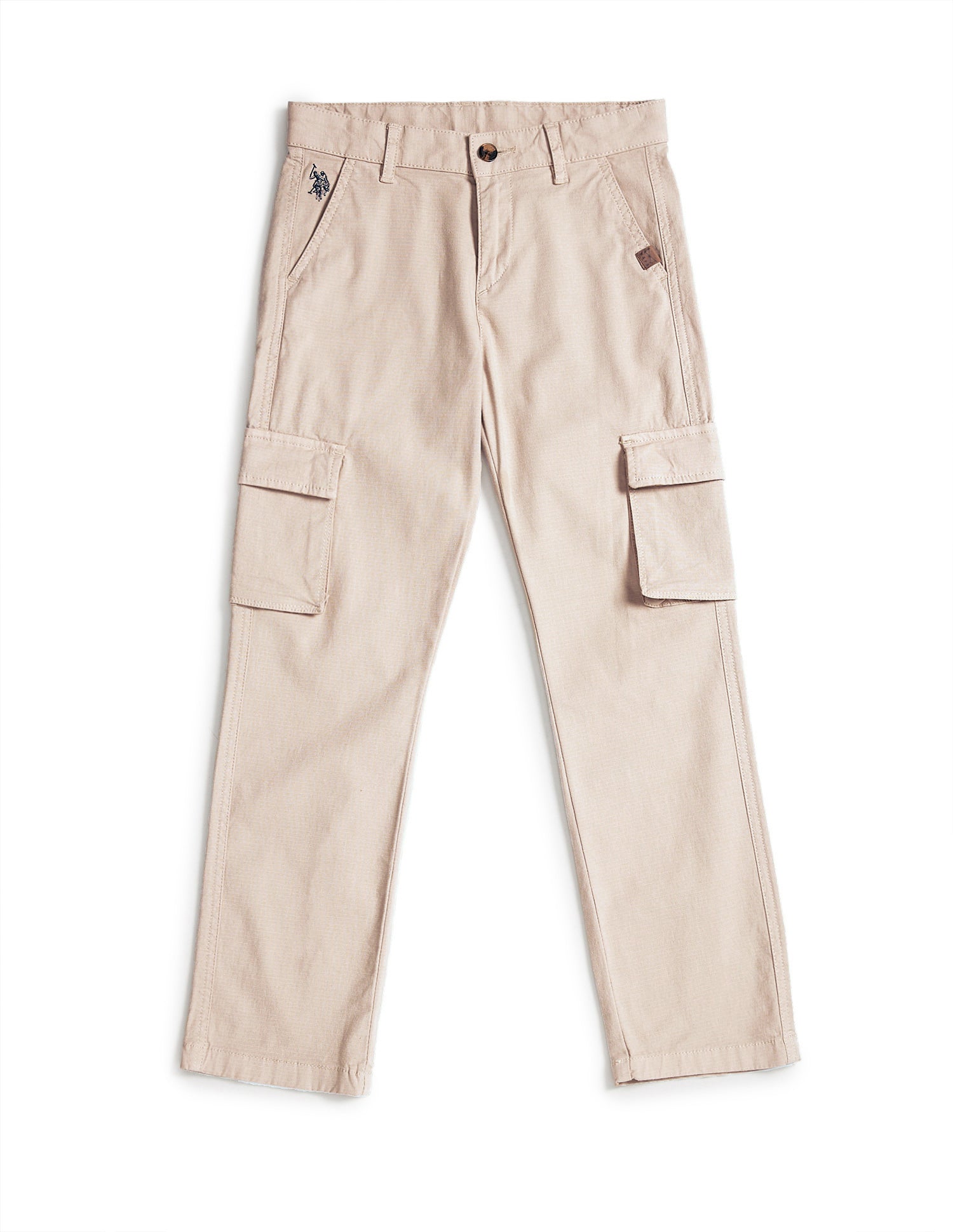 Boys Ribstop Cargo Trousers Beige - U.S. POLO ASSN. | Large