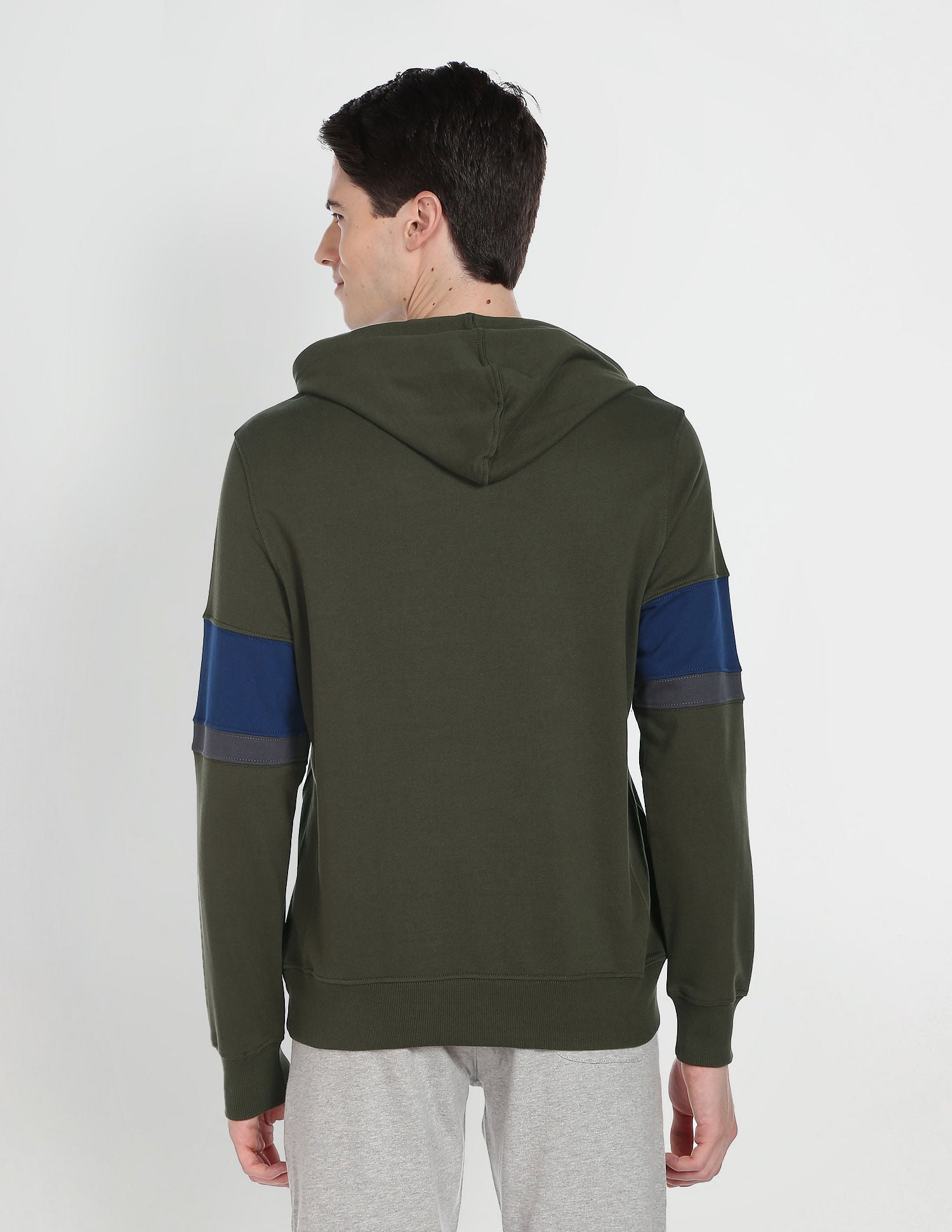 Terry Hooded Sweatshirt Olive - U.S. Polo Assn. India | Large