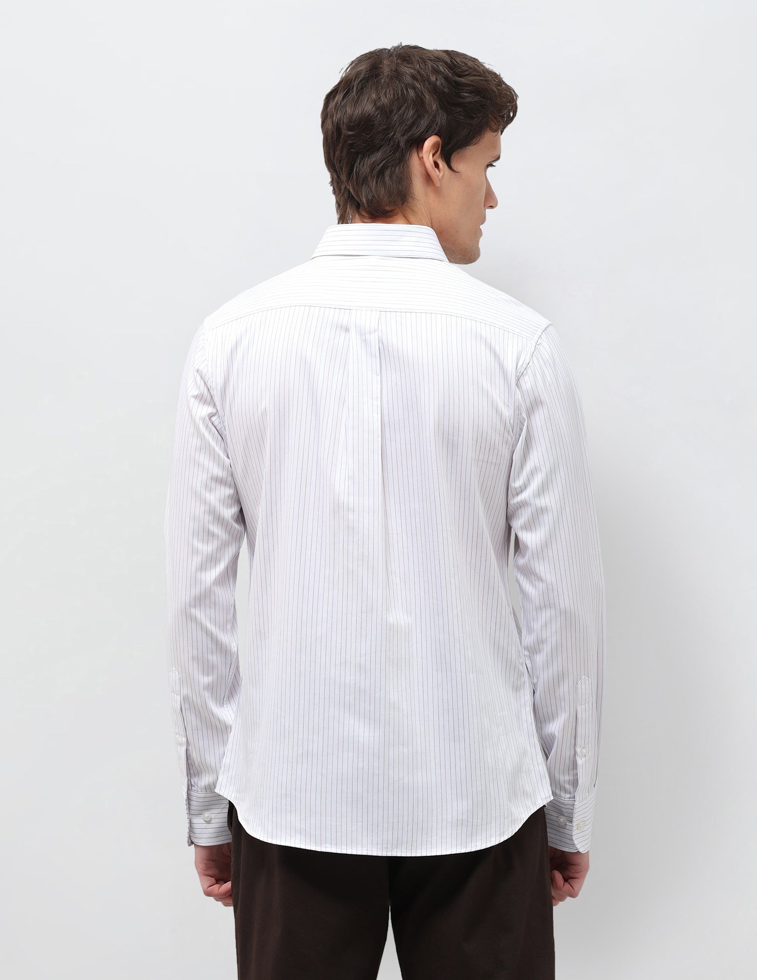 Vertical Striped Dobby Shirt Grey - U.S. Polo Assn. India | Large