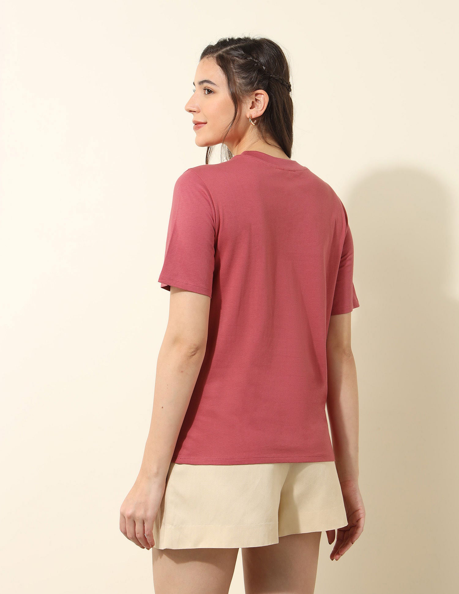 Boxy Fit Brand Printed T-Shirt Pink - U.S. POLO ASSN. | Large