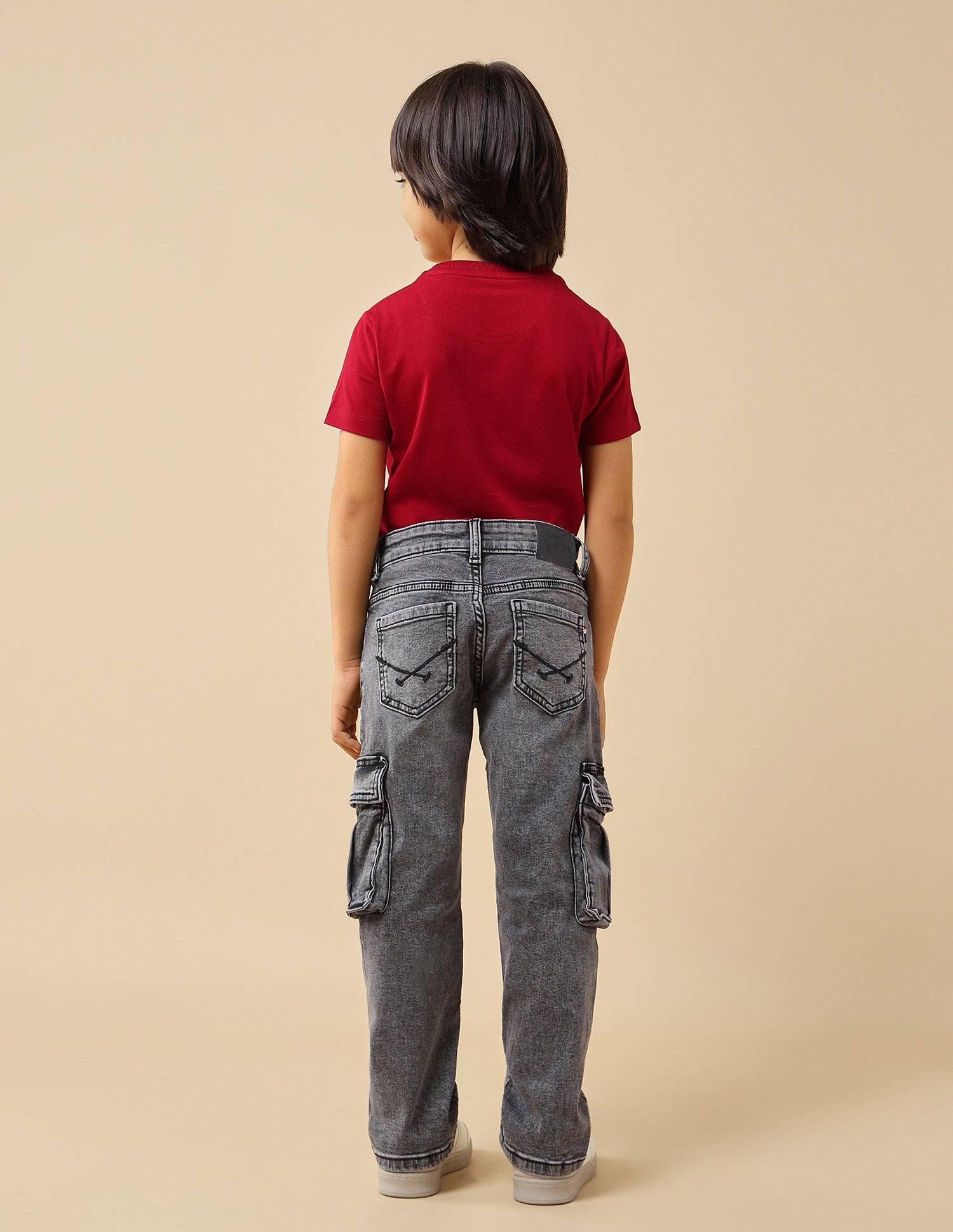 Boys Relaxed Fit Cargo Jeans Grey - U.S. POLO ASSN. | Large