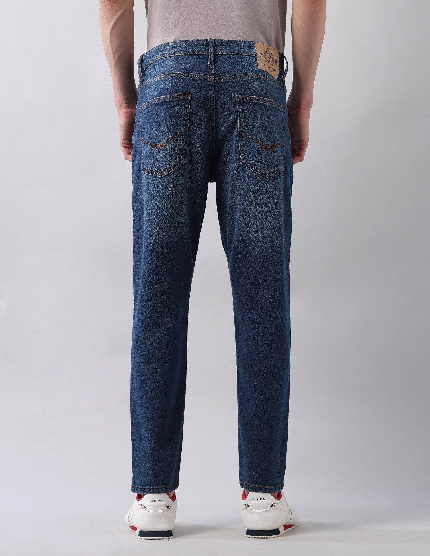 Cole Comfort Cropped Fit Blue Jeans Blue - U.S. POLO ASSN. | Large