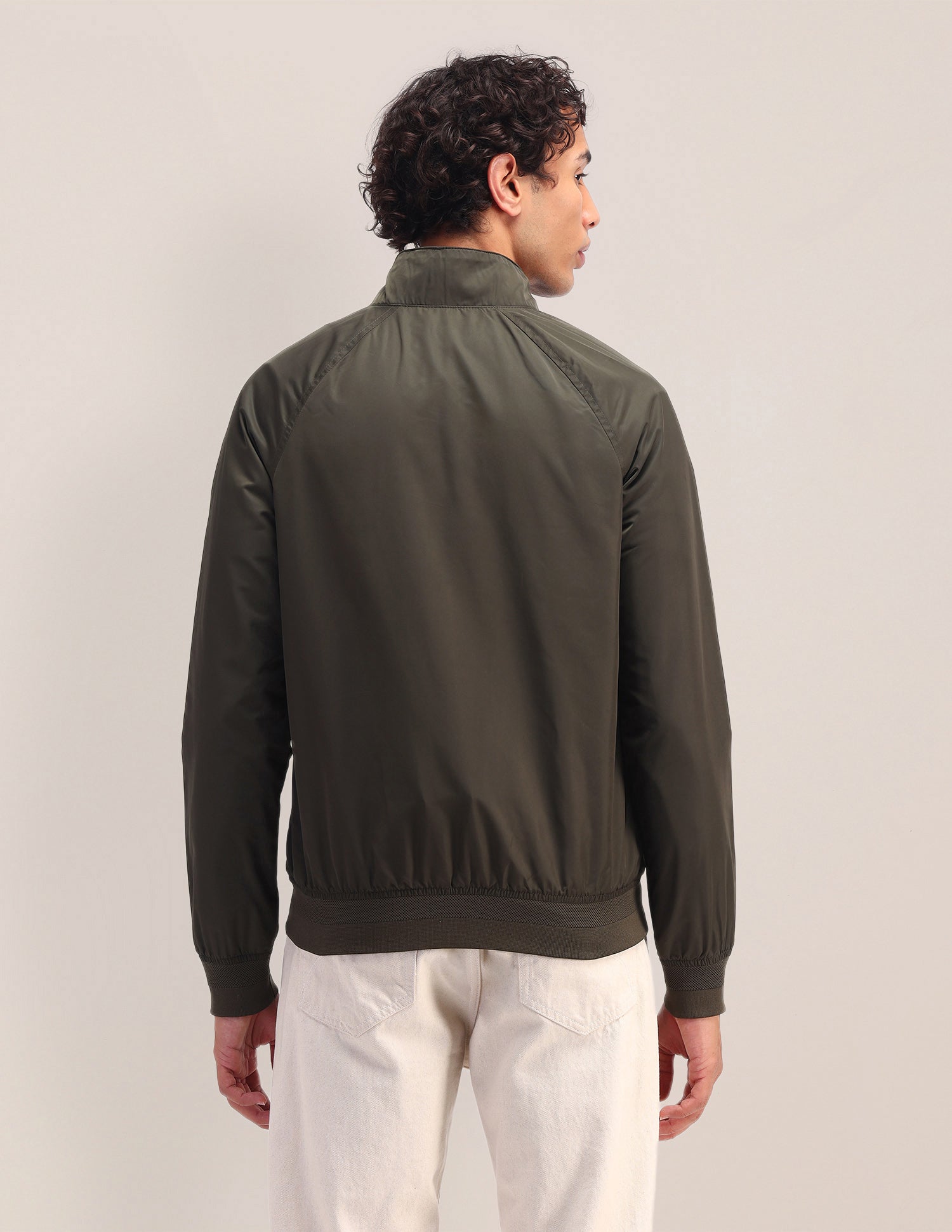 Solid Regular Fit Jacket Sap Olive - U.S. POLO ASSN. | Large