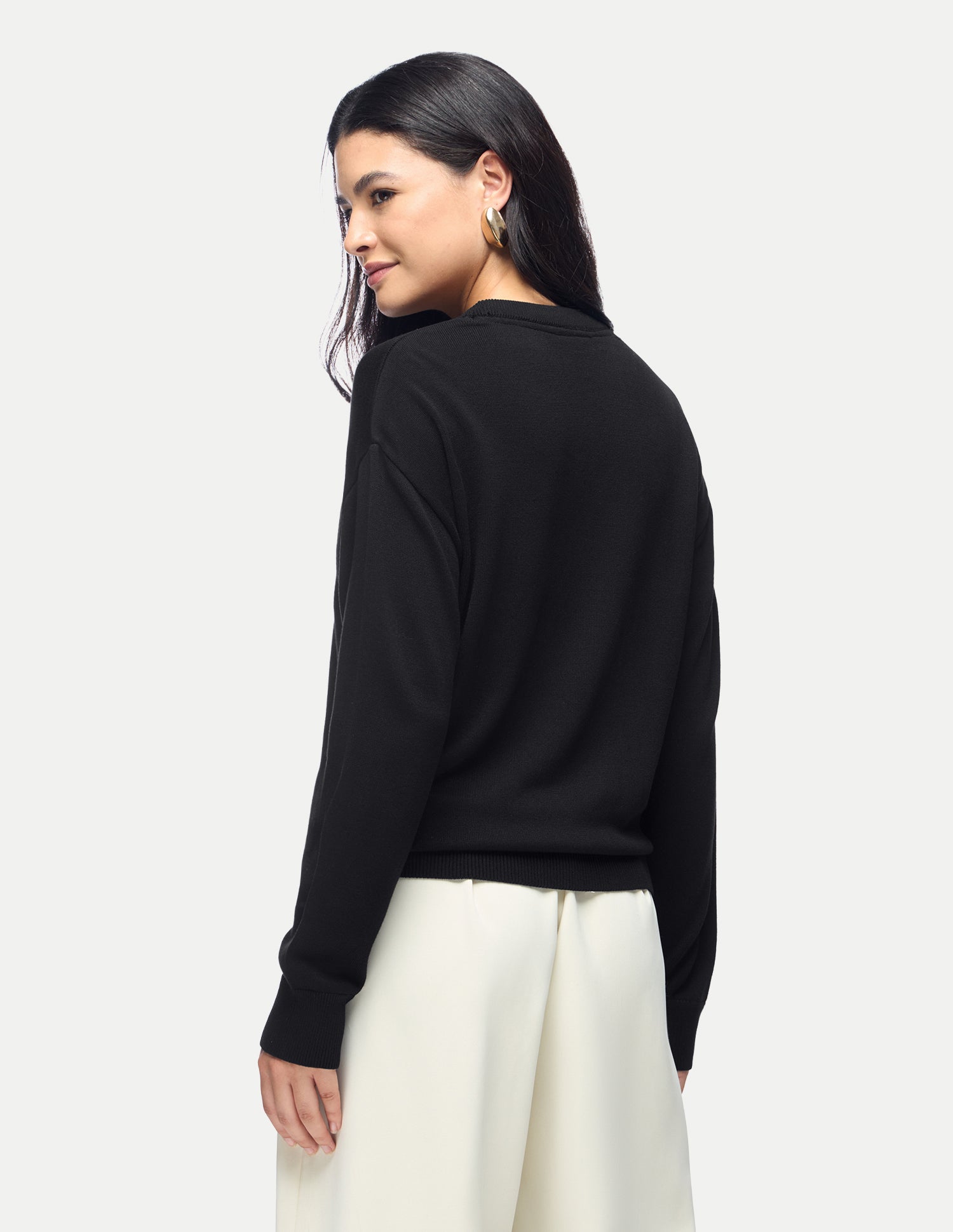 Brand Embroidered Regular Fit Sweater Black - U.S. Polo Assn. India | Large