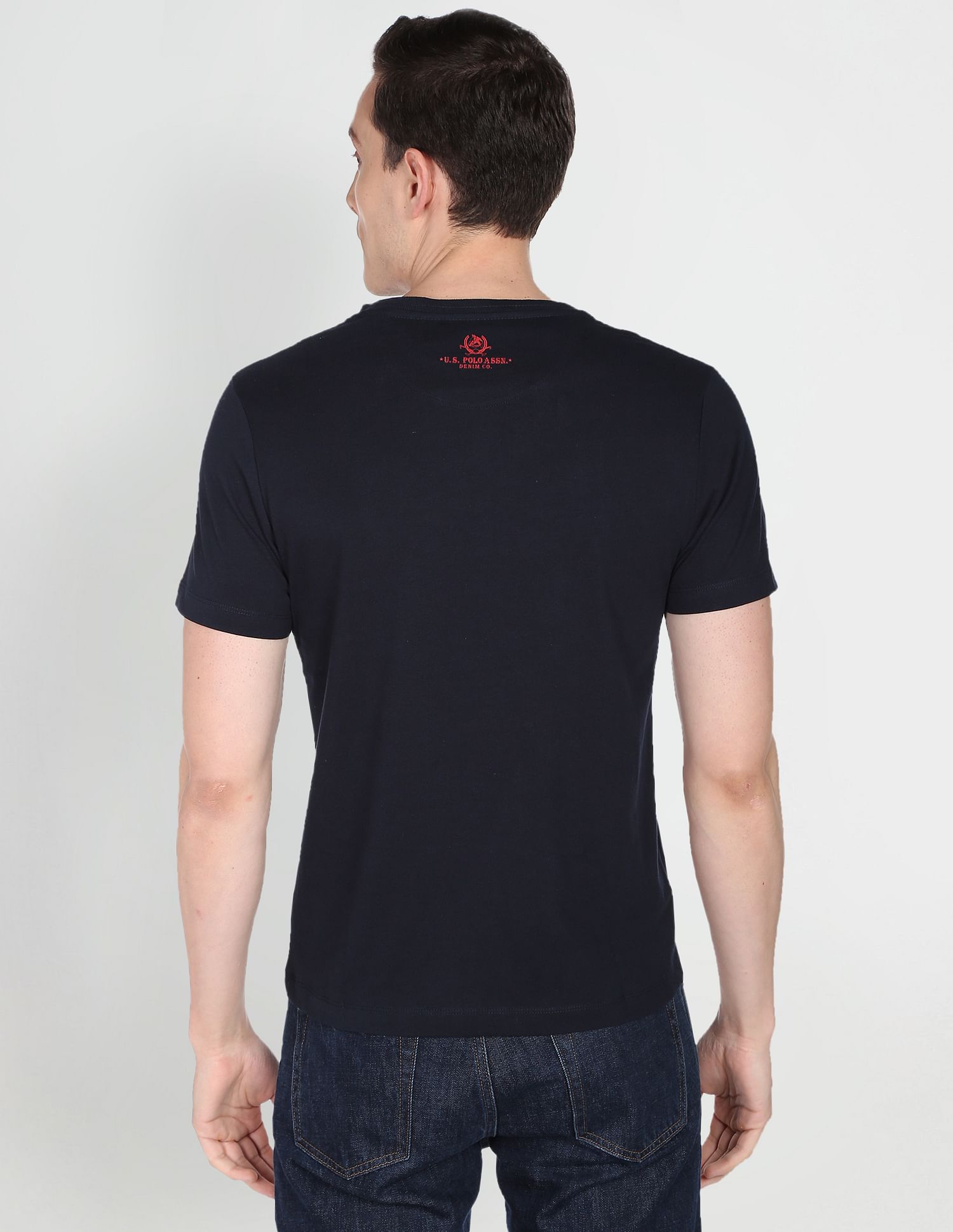 Graphic Print Cotton T-Shirt Navy - U.S. POLO ASSN. | Large