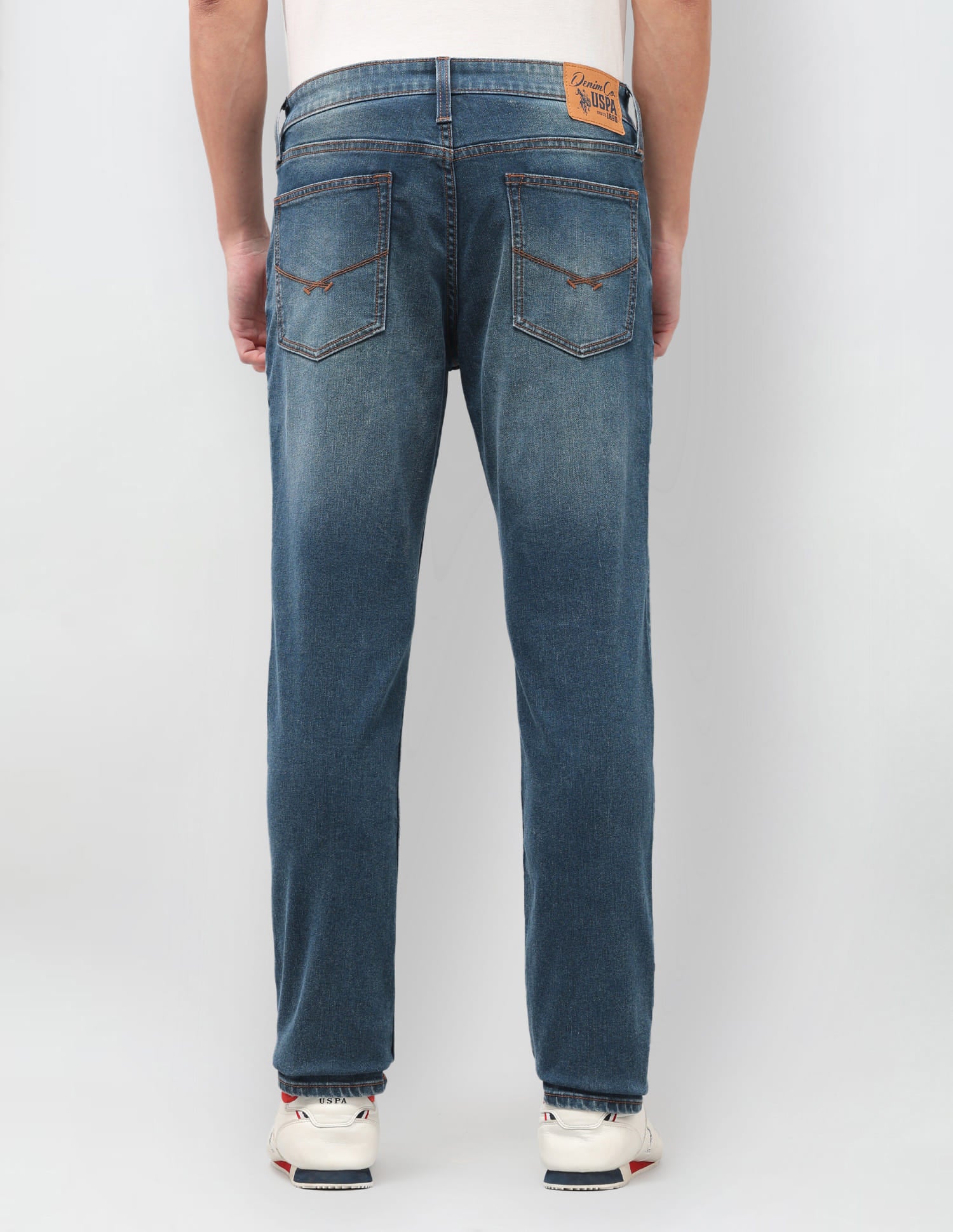 Solid Slim Fit Jeans Blue - U.S. Polo Assn. India | Large
