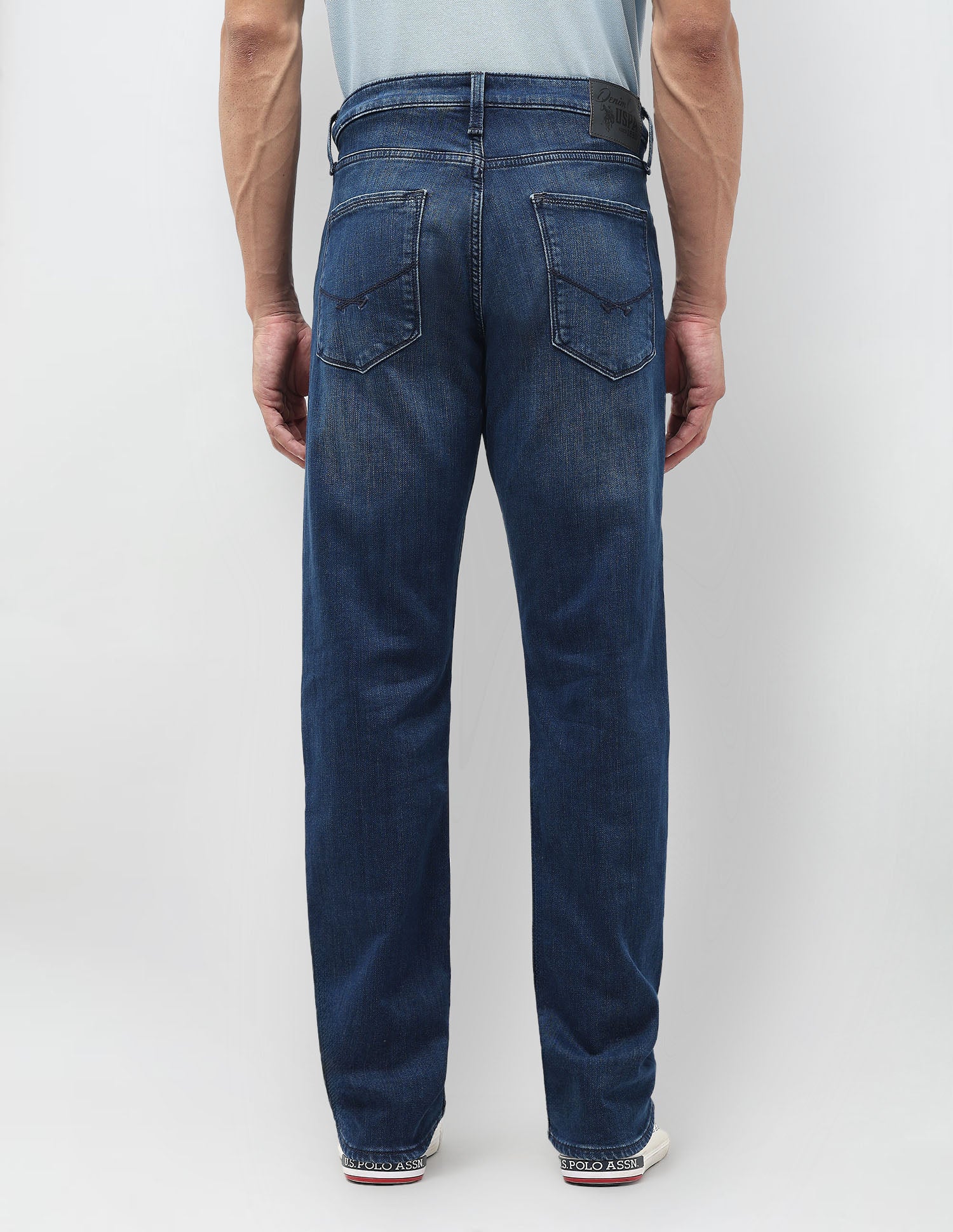 Harold Slim Straight Fit Blue Jeans Dark Wash - U.S. POLO ASSN. | Large