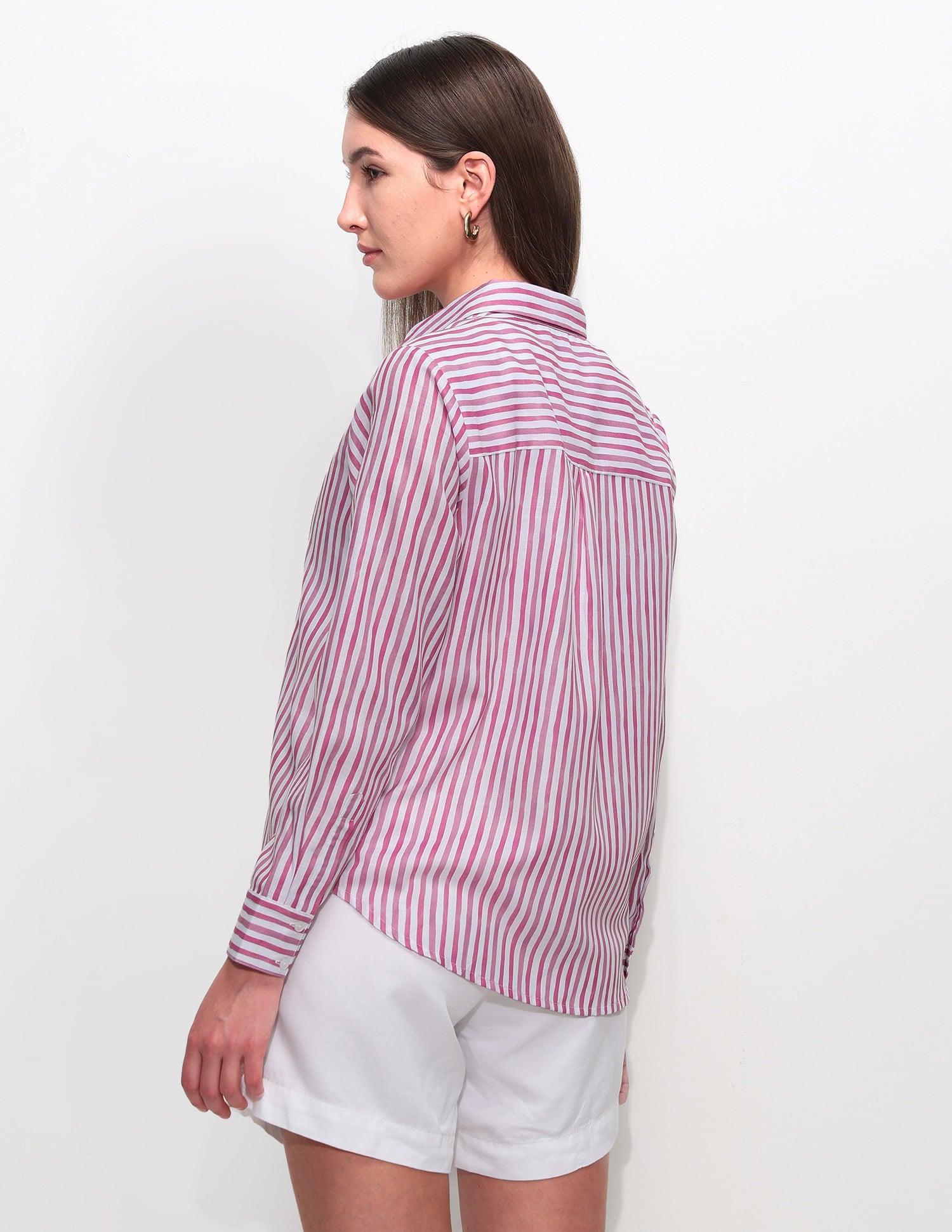 Regular Fit Vertical Striped Shirt Pink - U.S. Polo Assn. India | Large
