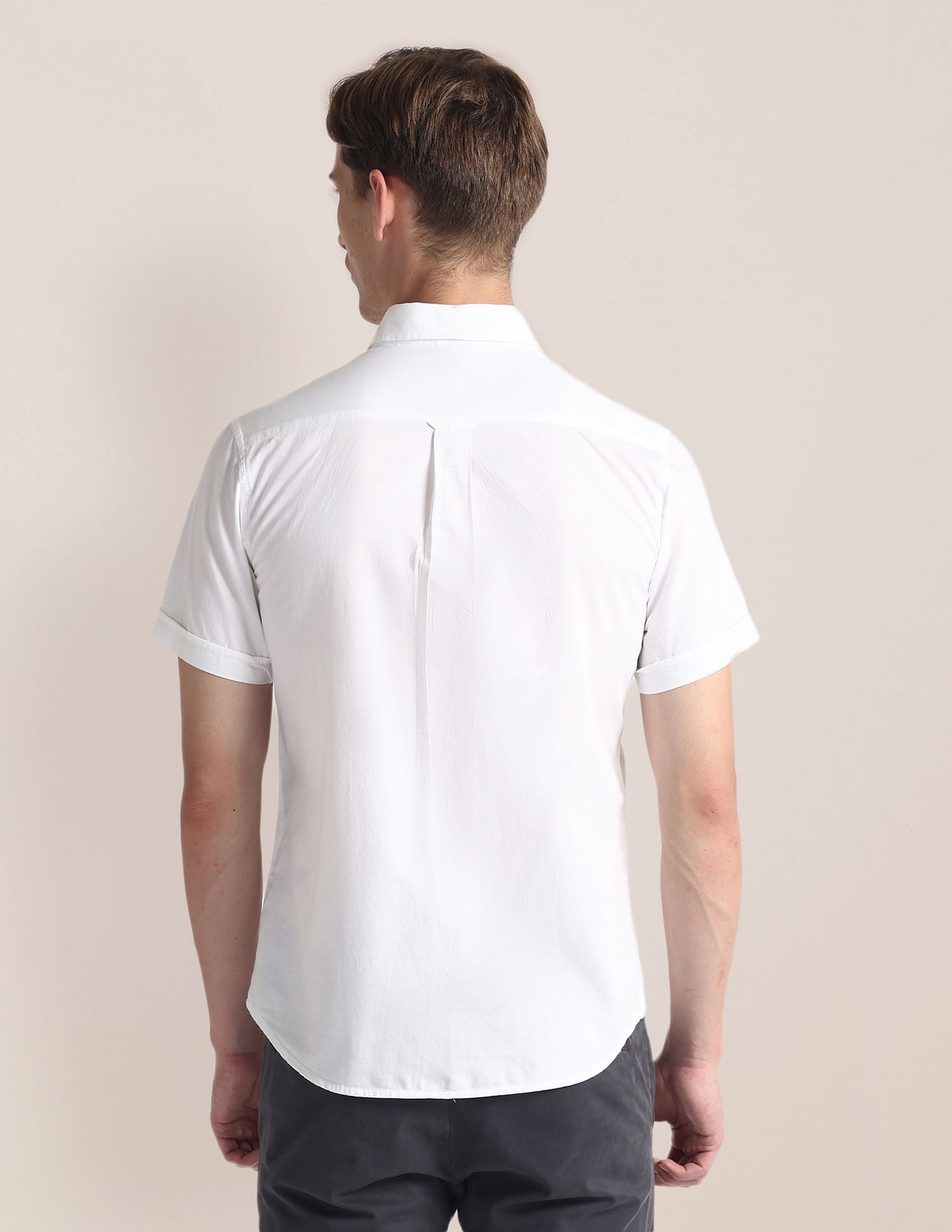 Horizontal Stripe Twill Shirt White - U.S. POLO ASSN. | Large