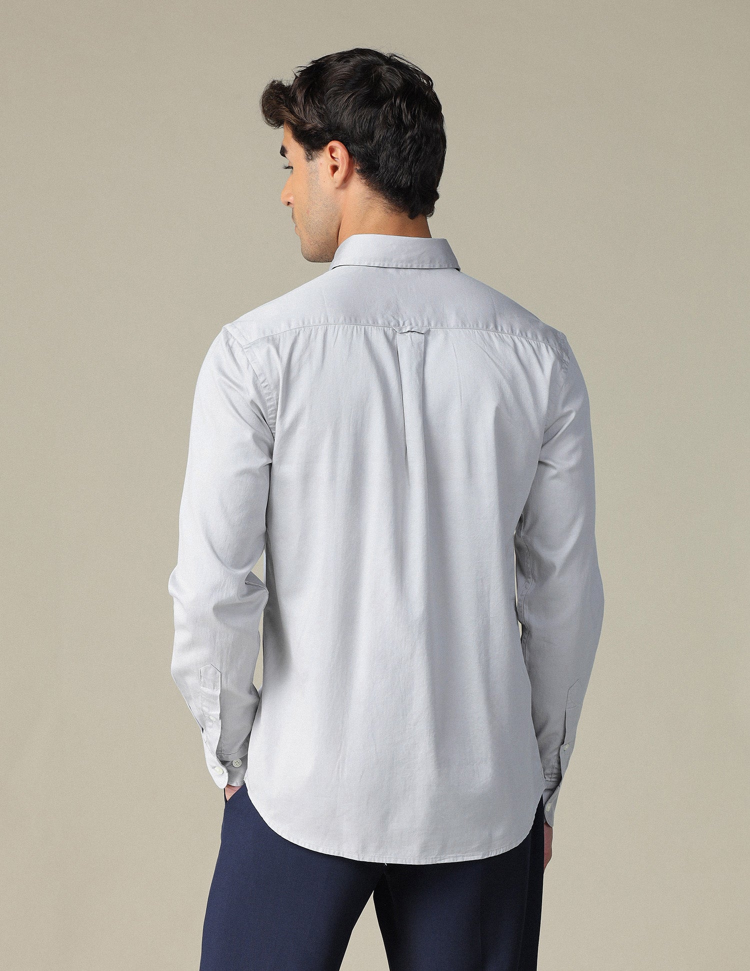 Pure Cotton Satin Shirt Grey - U.S. POLO ASSN. | Large