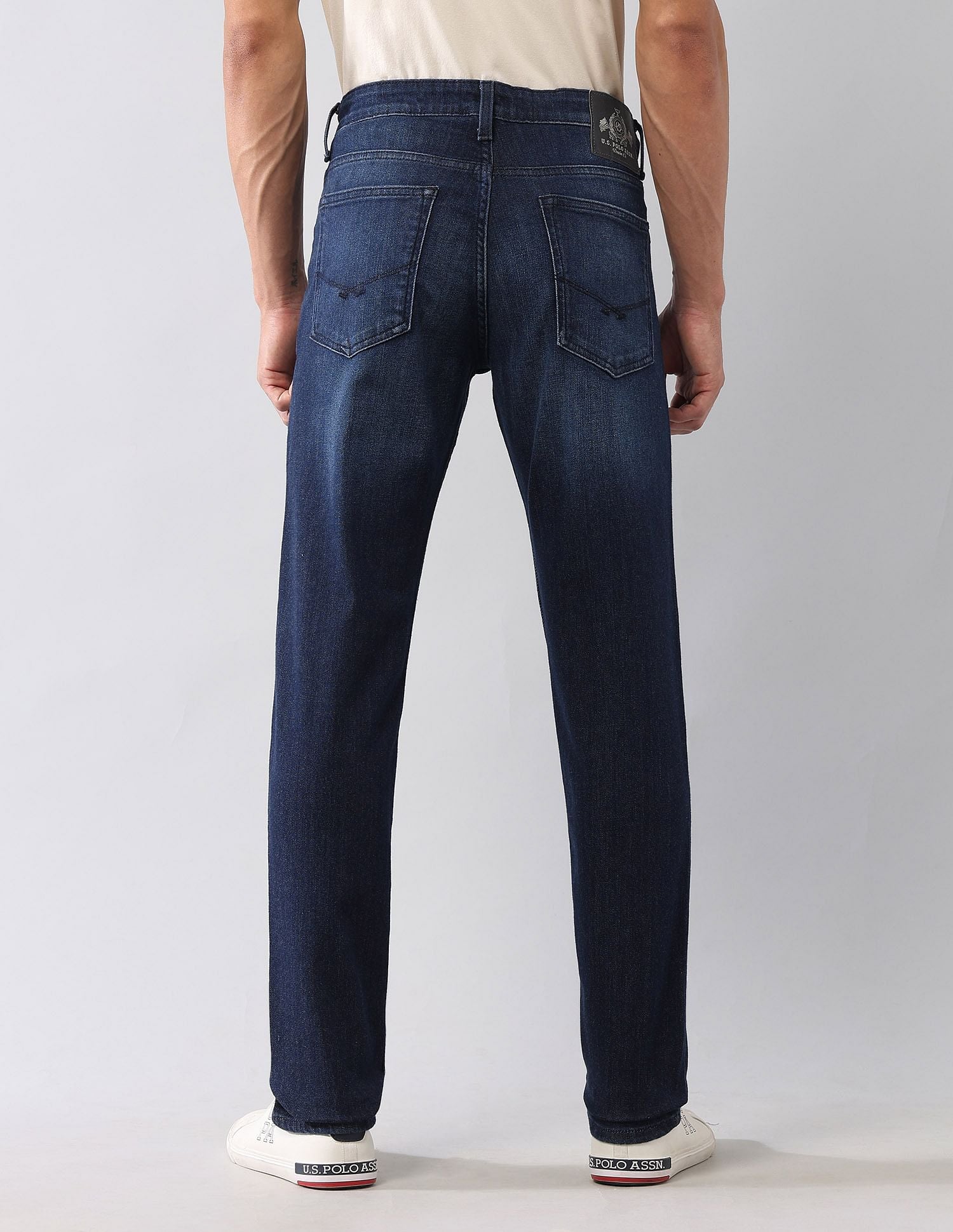 Brandon Slim Tapered Fit Blue Jeans Blue - U.S. POLO ASSN. | Large