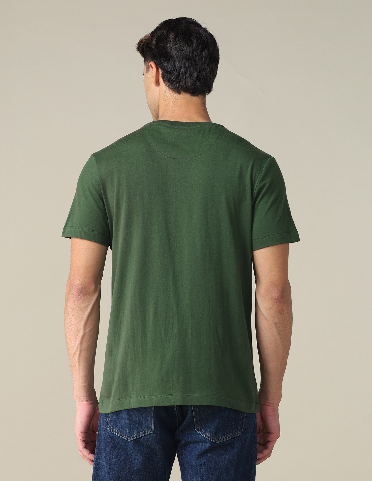 Regular Fit Solid T-shirt Dark Olive - U.S. POLO ASSN. | Large
