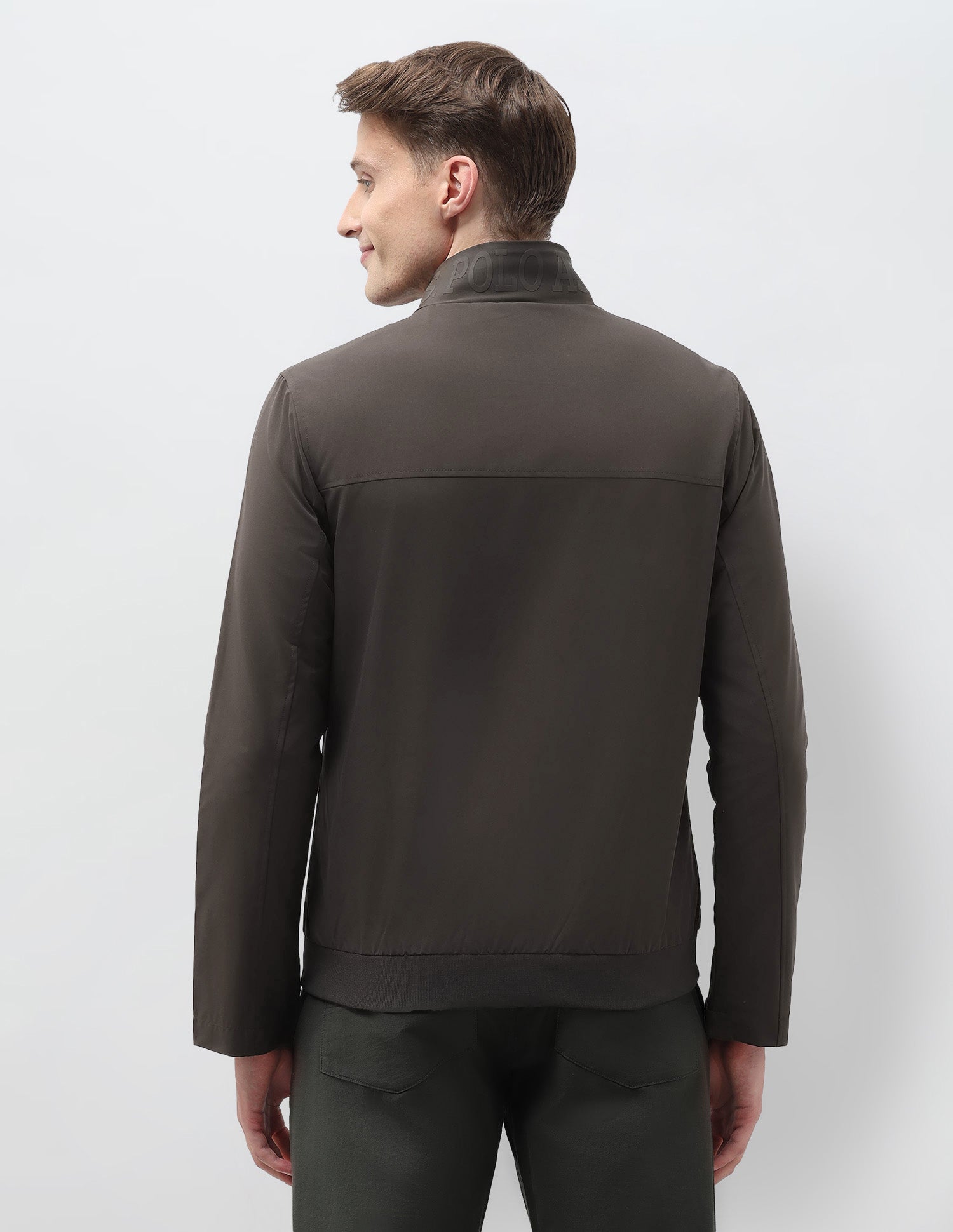 Regular Fit Solid Casual Jacket Choco - U.S. Polo Assn. India | Large