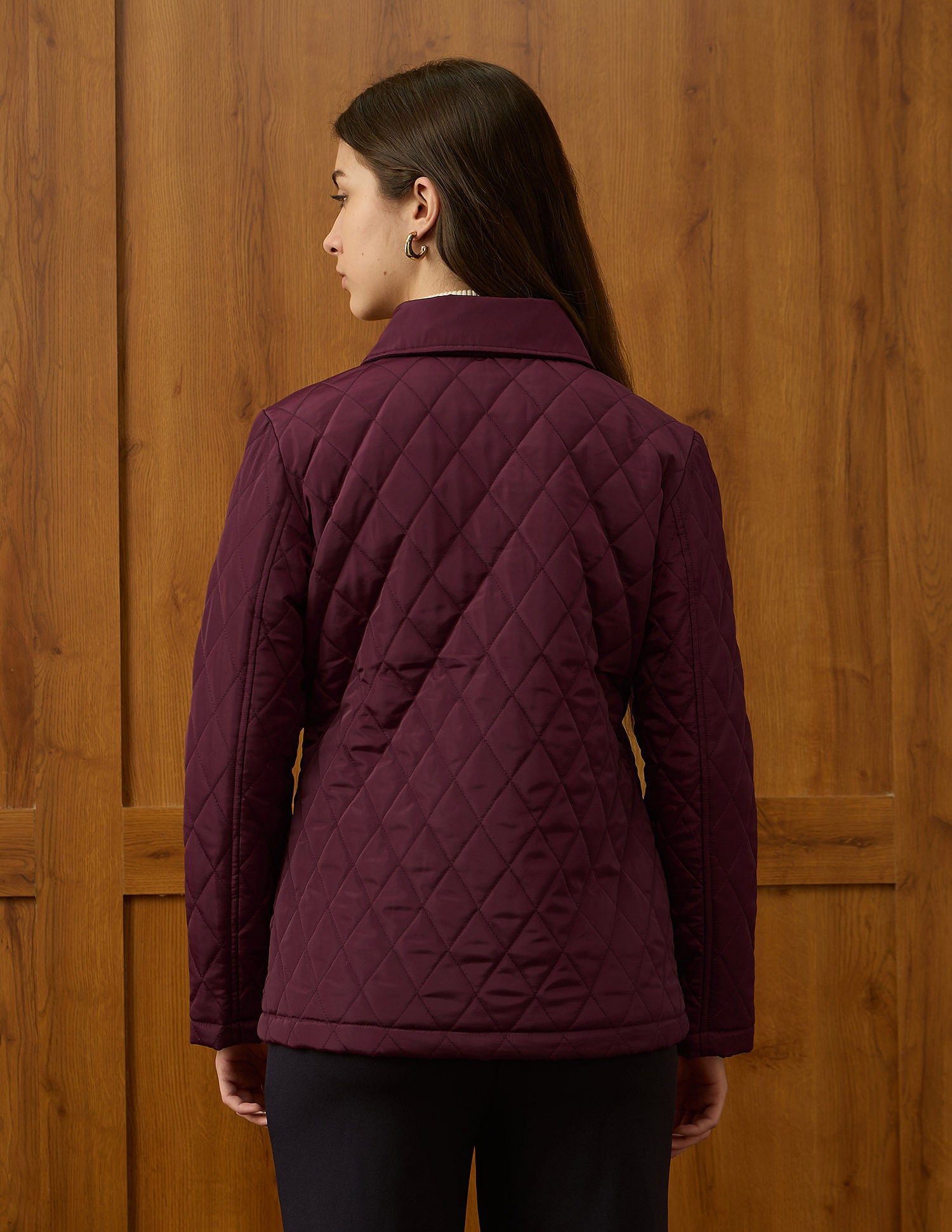 Regular Fit Quilted Jacket Wine - U.S. POLO ASSN. | Large