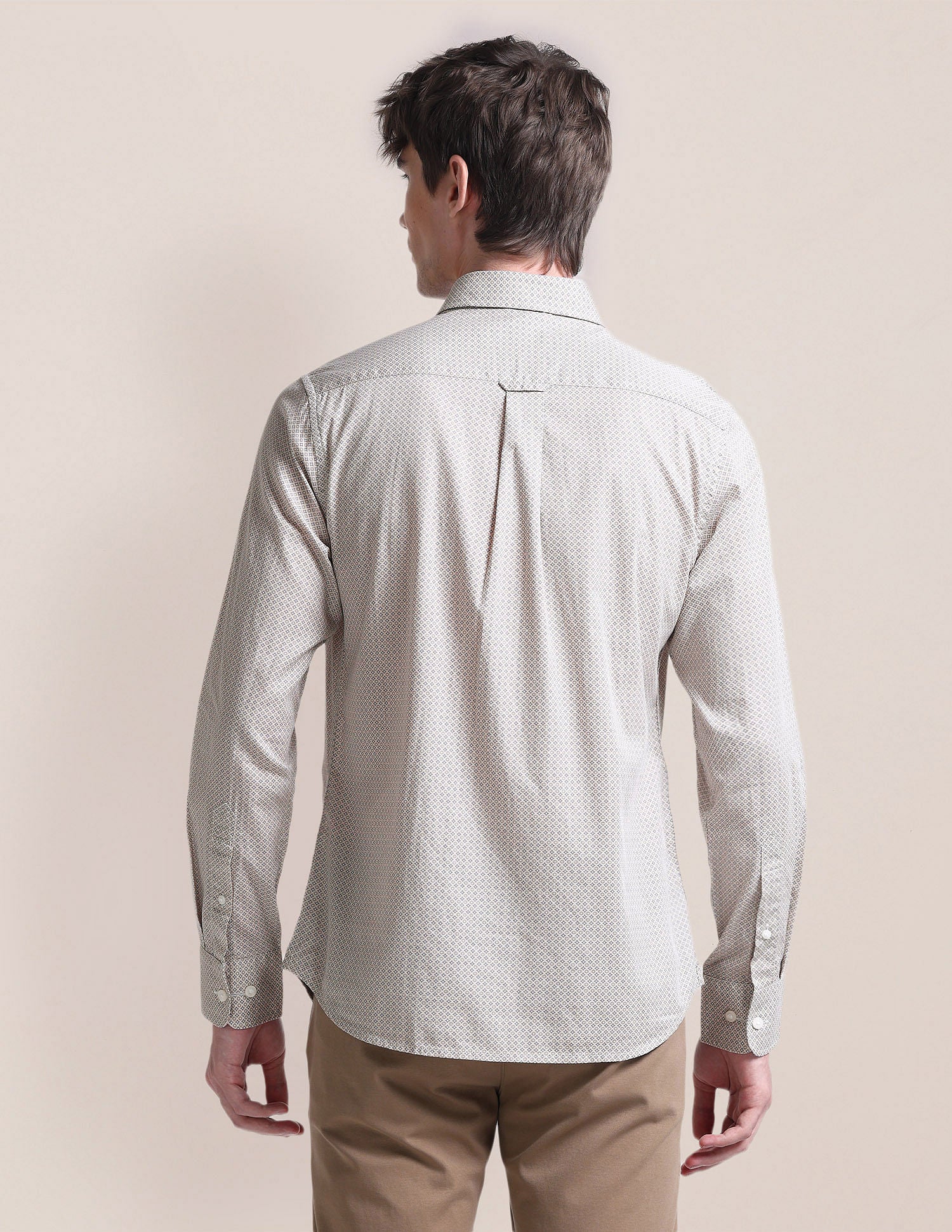 Cutaway Collar Cotton Shirt Grey - U.S. Polo Assn. India | Large