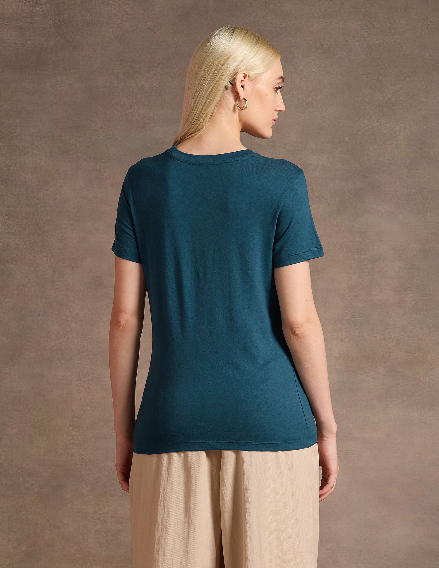 Regular Fit Embroidered Cotton T-Shirt Blue - U.S. POLO ASSN. | Large