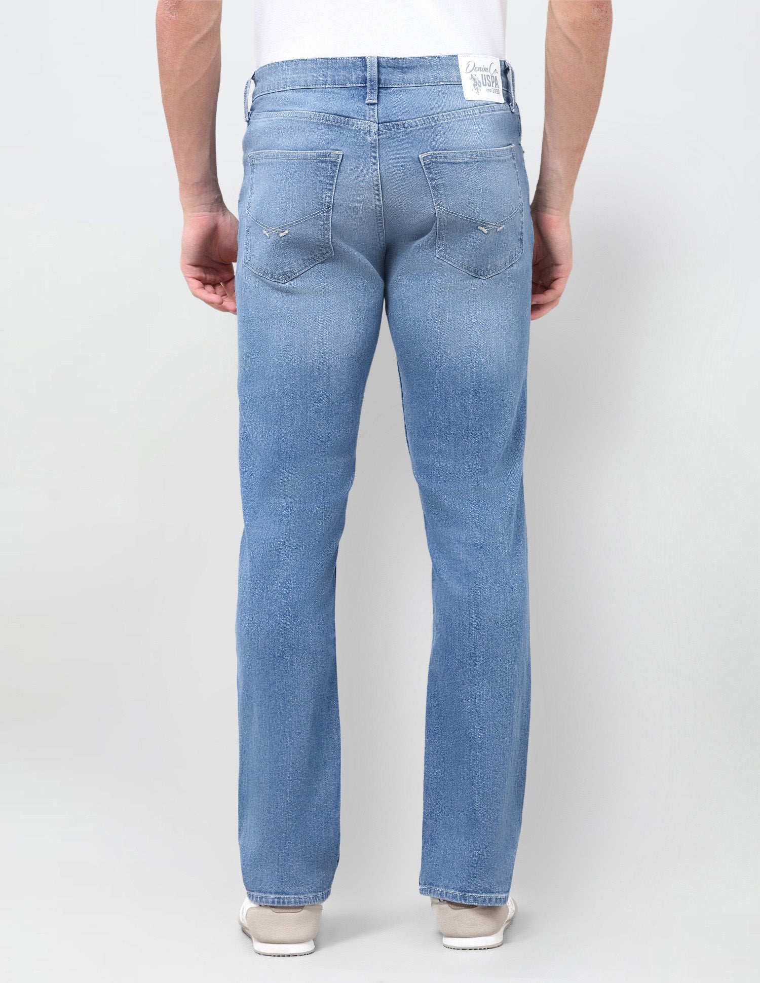 Harold Slim Straight Fit Blue Jeans Light Blue - U.S. Polo Assn. India | Large