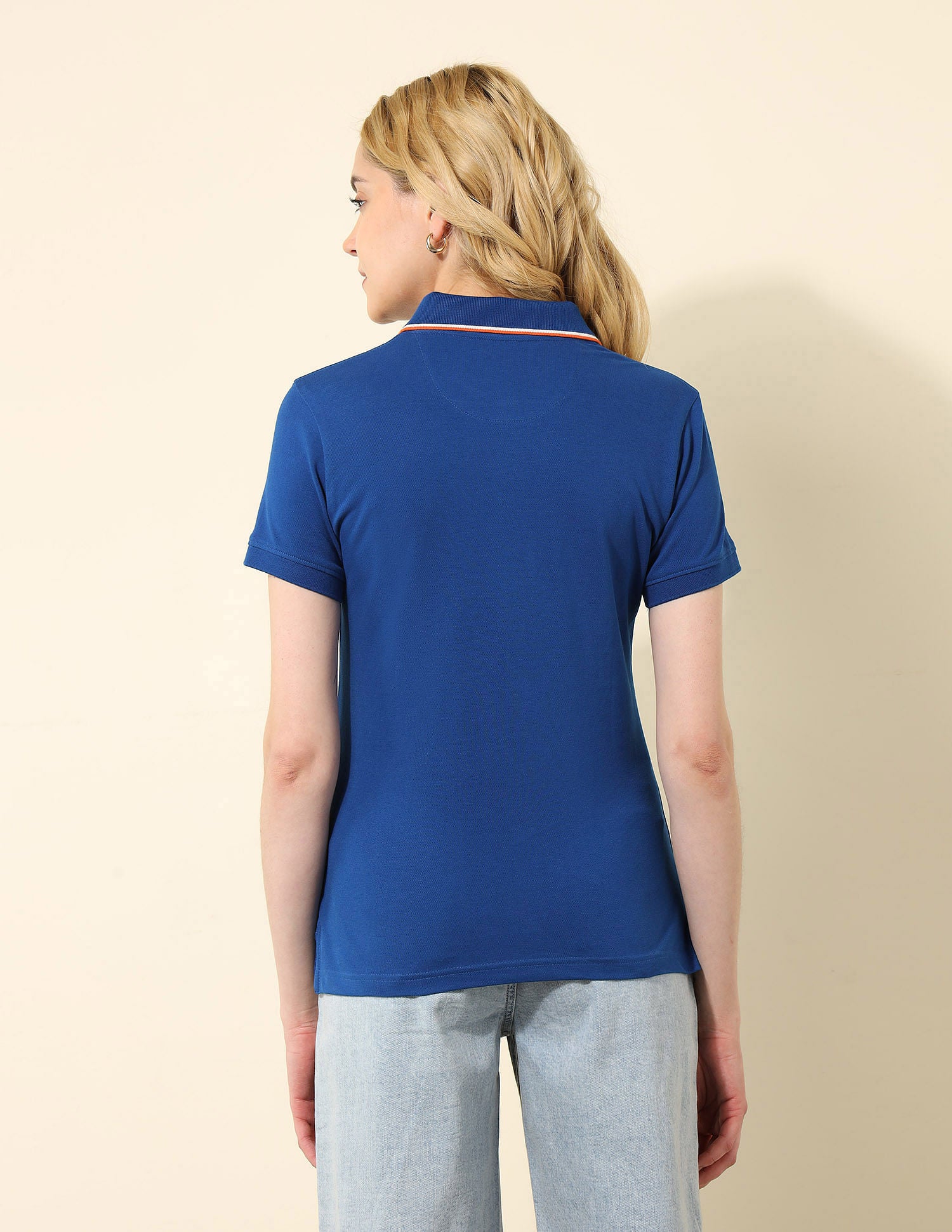 Tipped Collar Regular Fit Polo Shirt Royal Blue - U.S. POLO ASSN. | Large