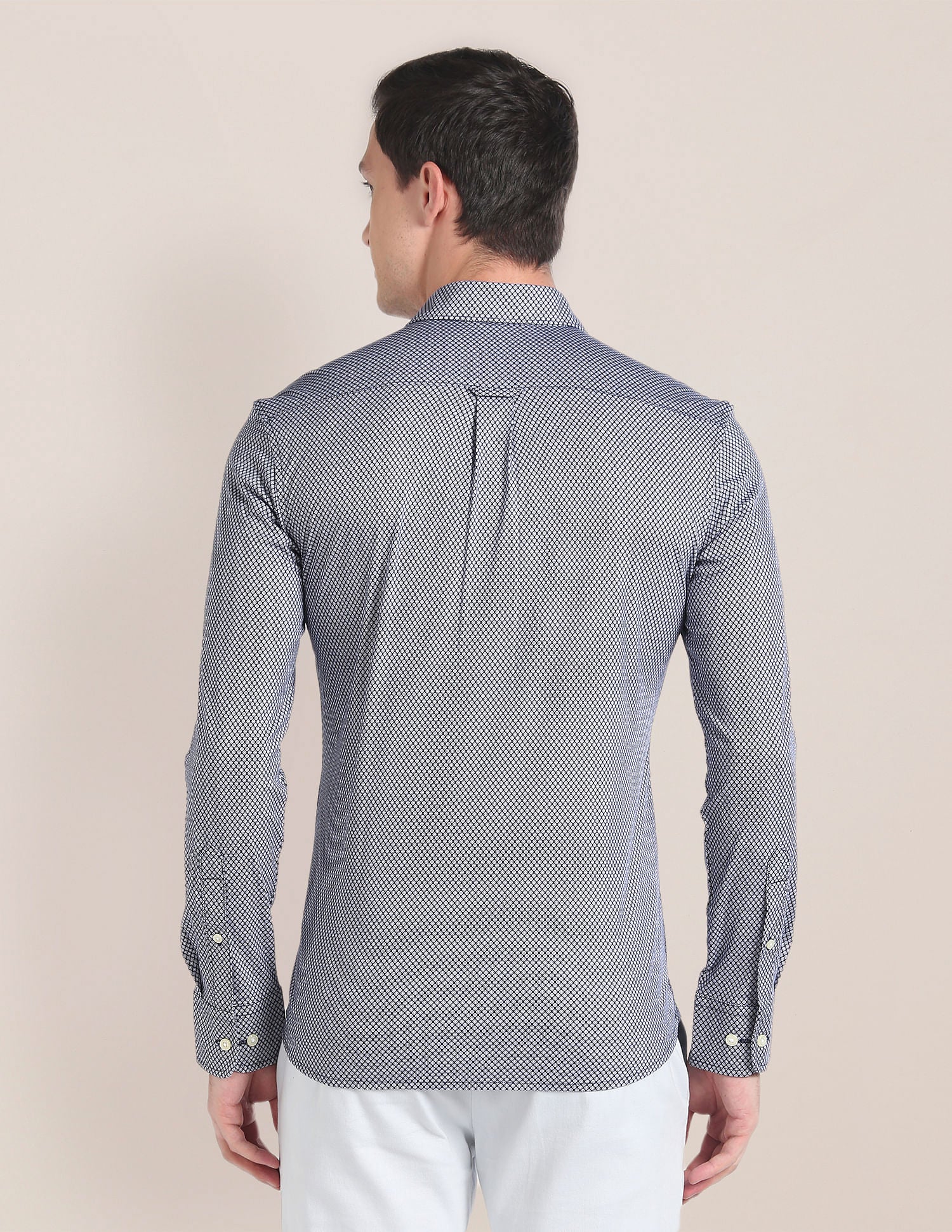 Geometric Print Casual Shirt Navy - U.S. Polo Assn. India | Large