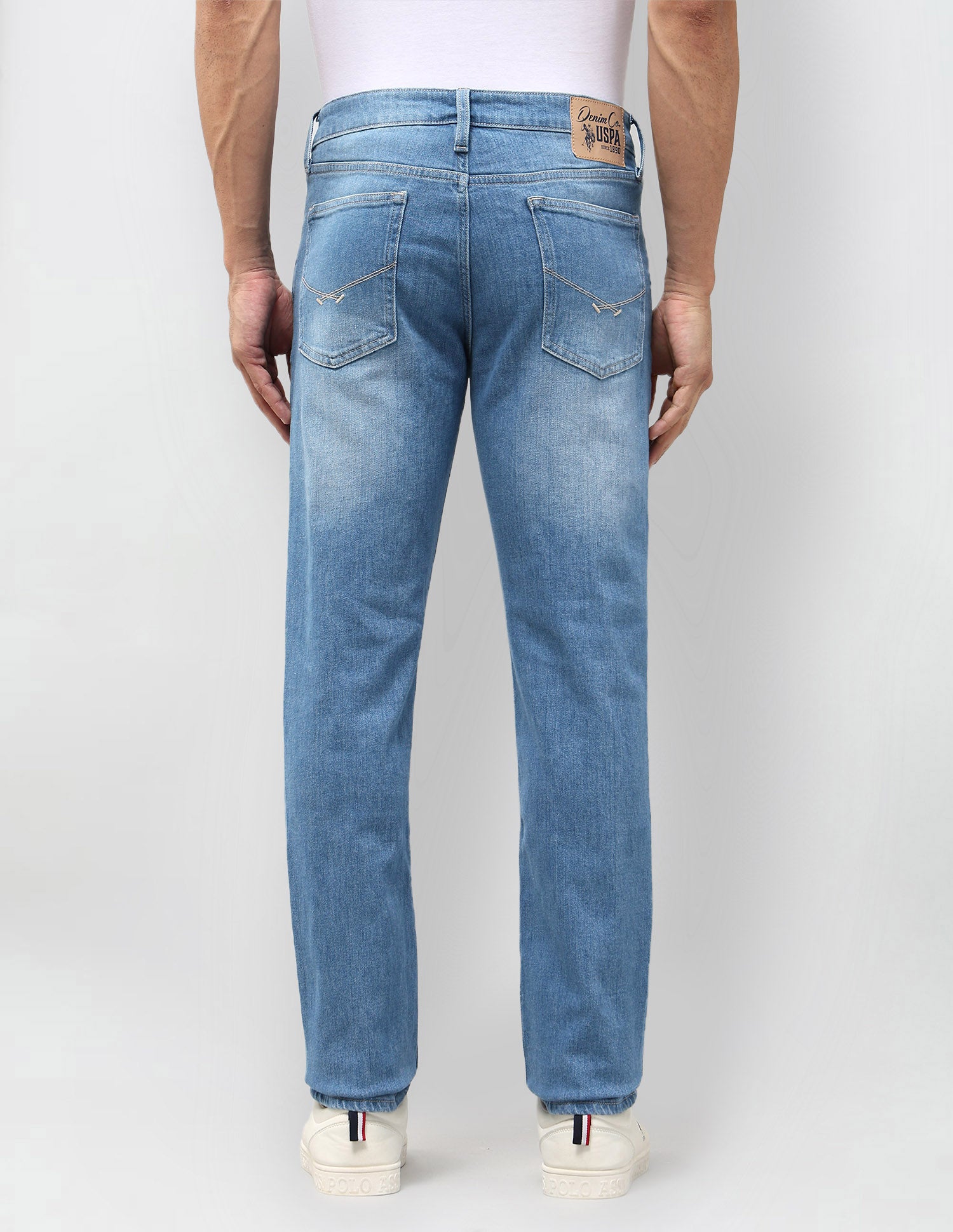 Brandon Slim Tapered Fit Blue Jeans Indigo - U.S. POLO ASSN. | Large