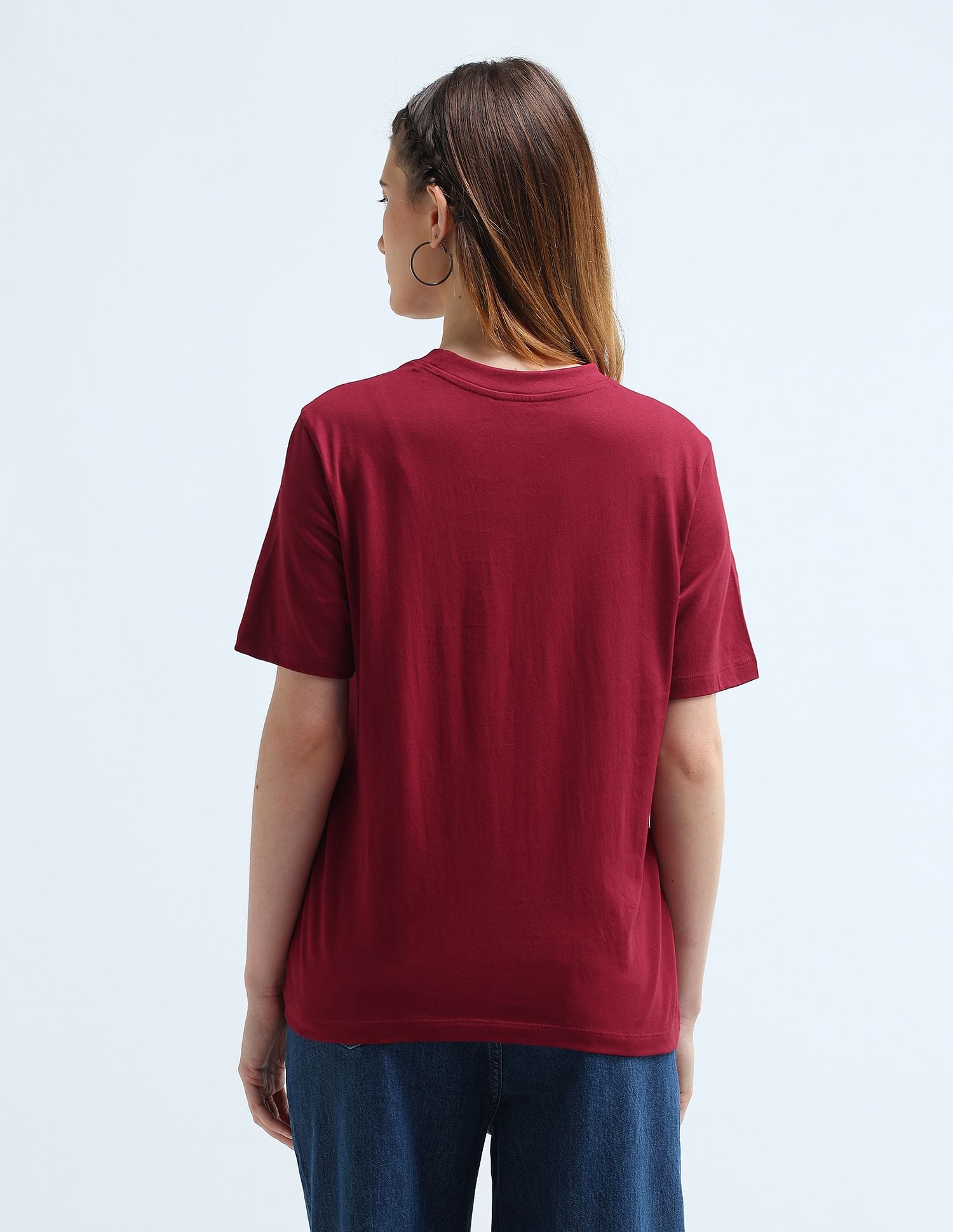 Boxy Fit Graphic T-Shirt Red - U.S. Polo Assn. India | Large