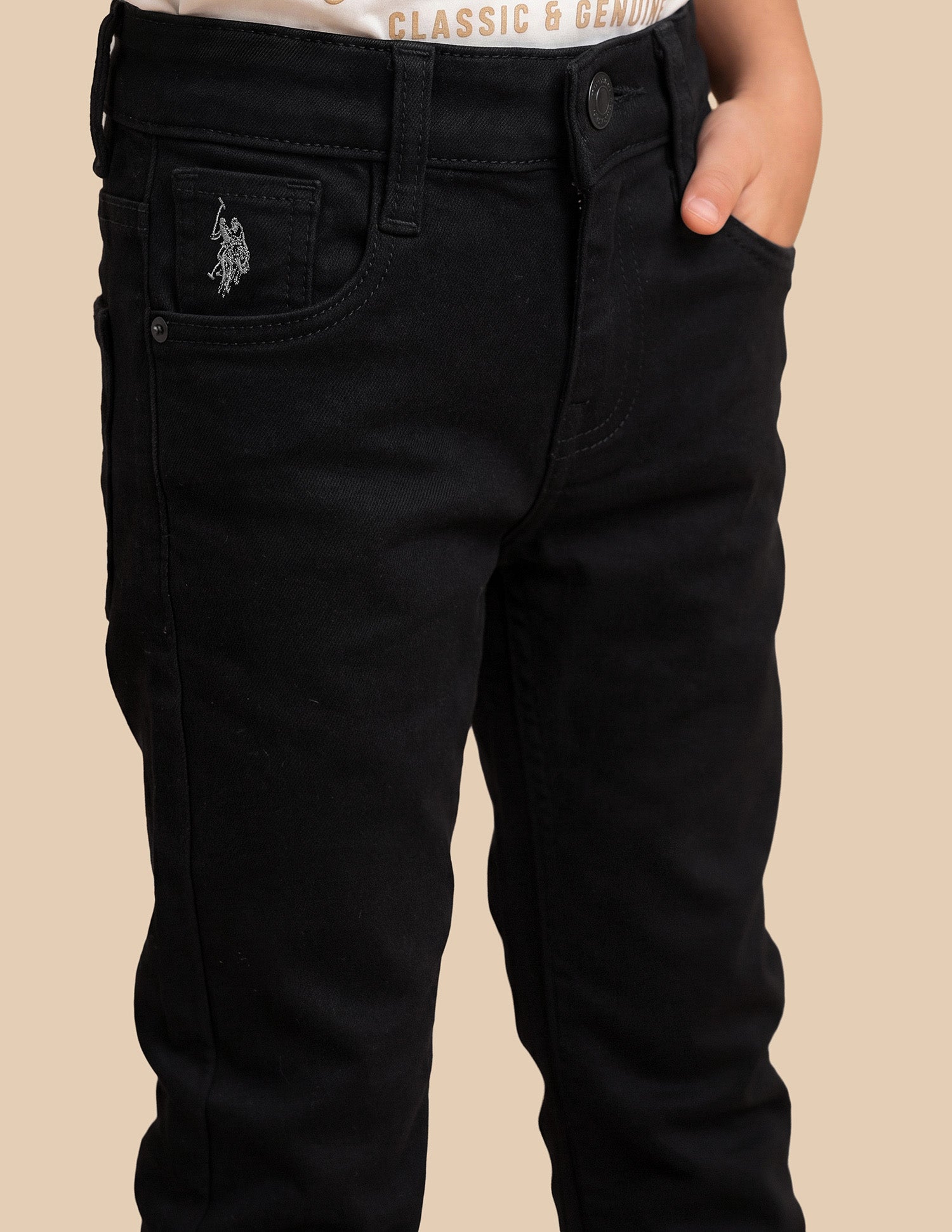 Mid Rise Slim Fit Jeans Black - U.S. Polo Assn. India | Large