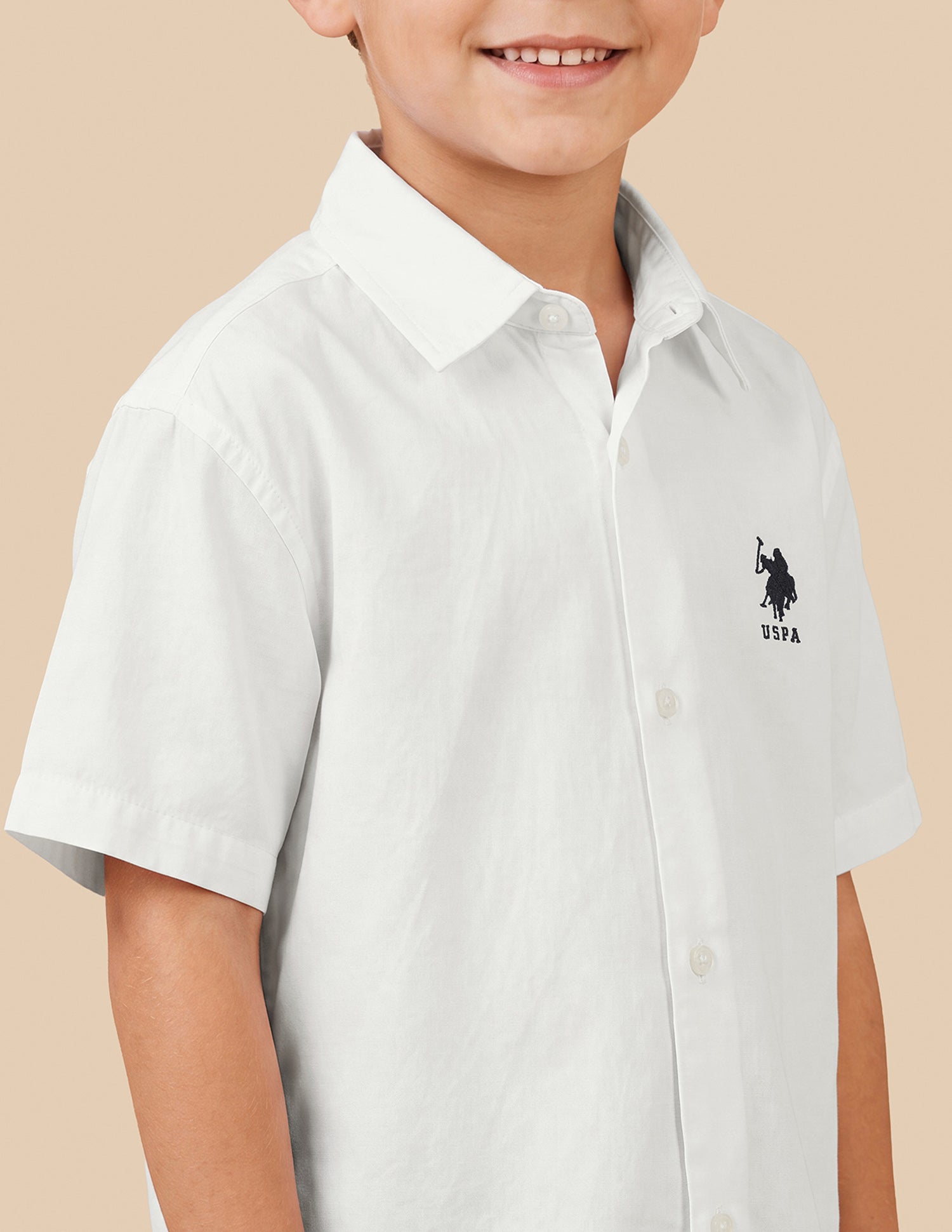 Graphic Brand Printed Oxford Shirt White - U.S. Polo Assn. India | Large