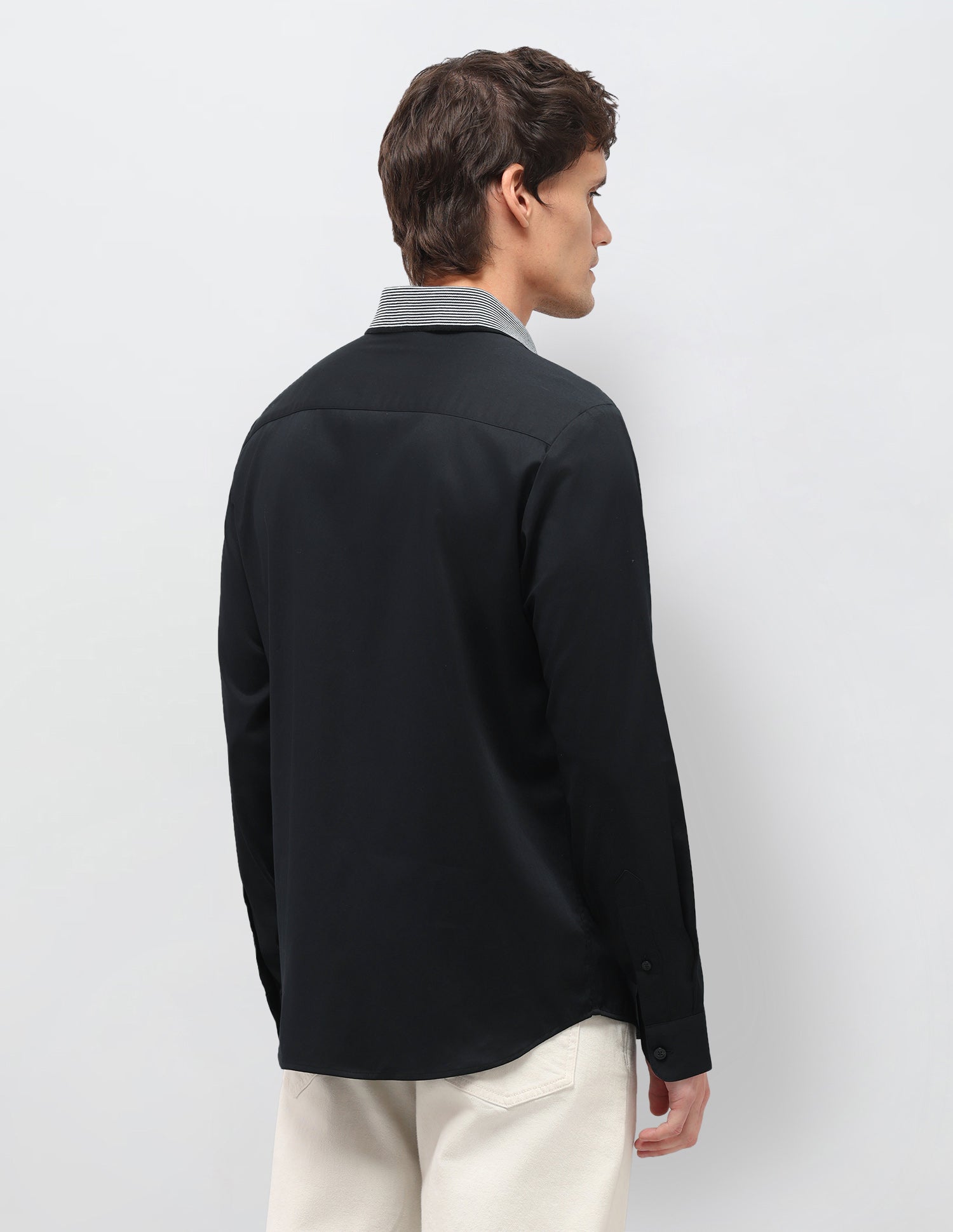 Satin Solid Shirt Black - U.S. Polo Assn. India | Large