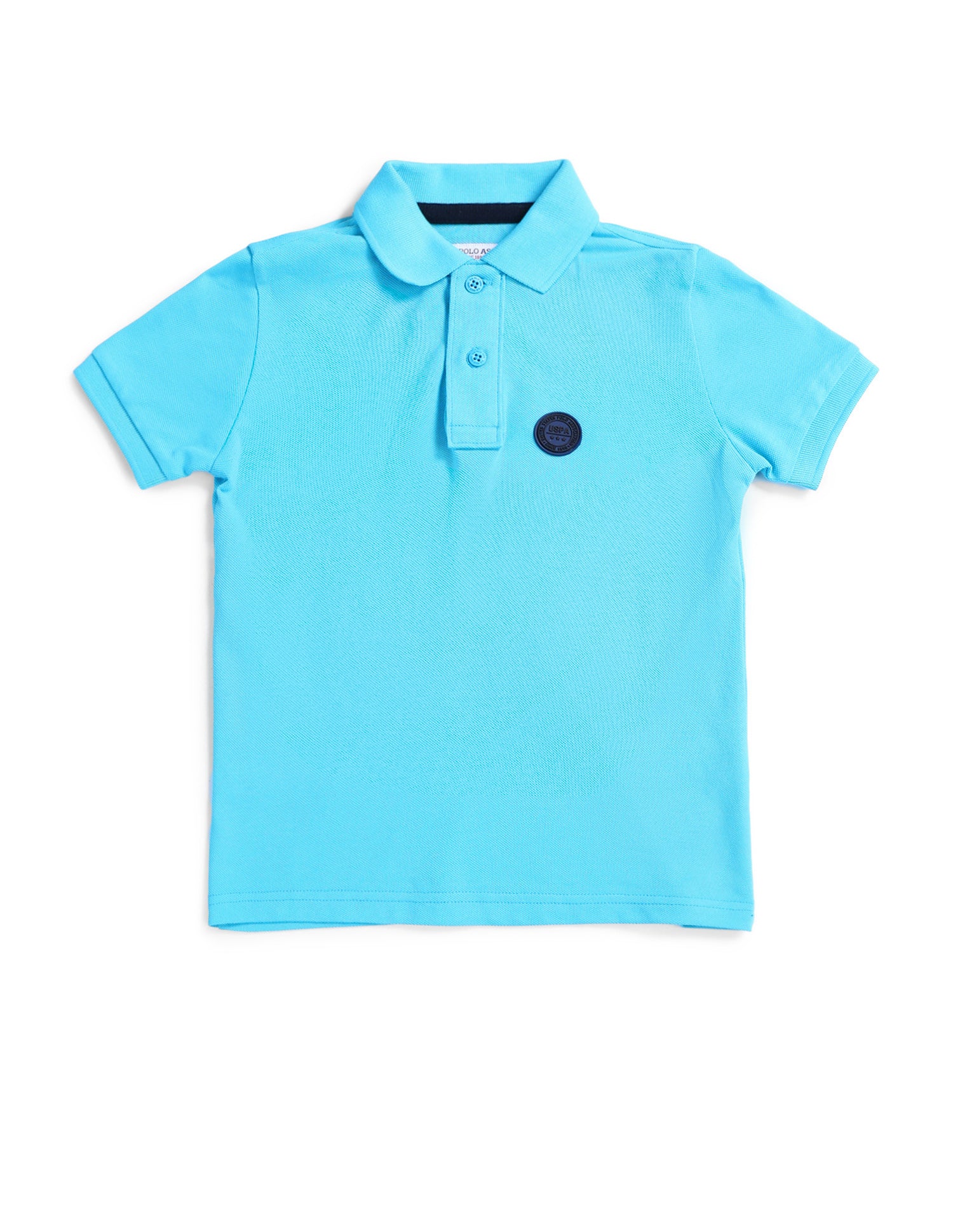 Boys Solid Cotton T-Shirt Light Blue - U.S. POLO ASSN. | Large